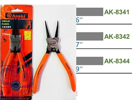 Hình ảnh 3 của mặt hàng Kềm bóp phe mỏ thẳng 7”/175mm Asaki AK-8342