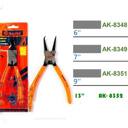 Hình ảnh 2 của mặt hàng Kềm bóp phe mỏ cong 13"/325mm Asaki AK-8352