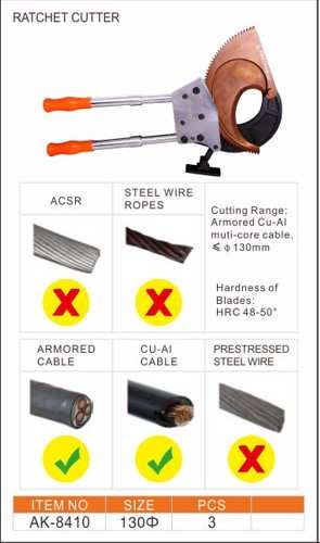 Hình ảnh 1 của mặt hàng Kềm trợ lực cắt cáp điện cao cấp AK-8410 Asaki AK-8410