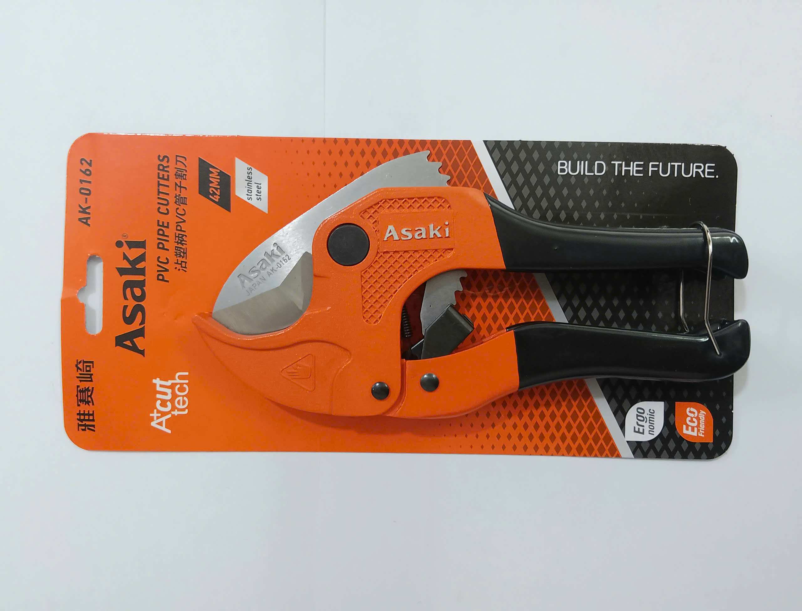 Hình ảnh 19 của mặt hàng Kéo cắt ống nhựa PVC (lưỡi kéo inox) cán bọc nhựa chống trượt 42mm Asaki AK-0162
