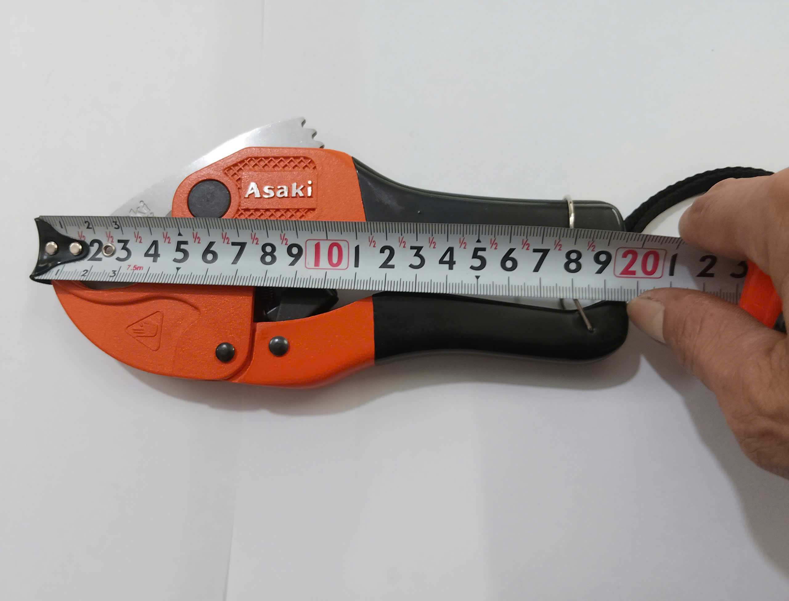 Hình ảnh 26 của mặt hàng Kéo cắt ống nhựa PVC (lưỡi kéo inox) cán bọc nhựa chống trượt 42mm Asaki AK-0162