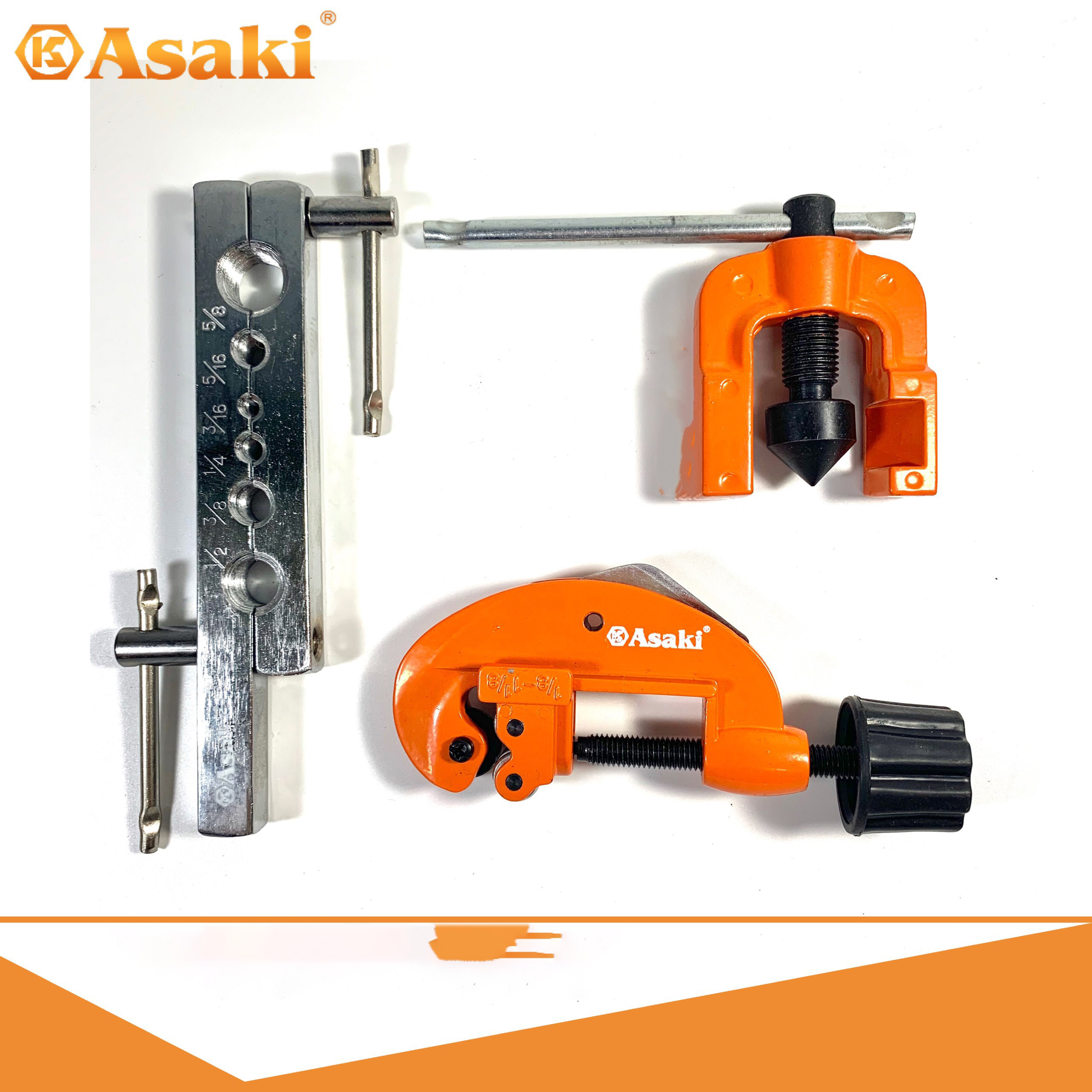 Hình ảnh 2 của mặt hàng Bộ lã ống đồng 1/2″ – 5/8″ 5 chi tiết Asaki AK-3821