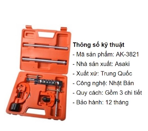 Hình ảnh 1 của mặt hàng Bộ lã ống đồng 1/2″ – 5/8″ 5 chi tiết Asaki AK-3821