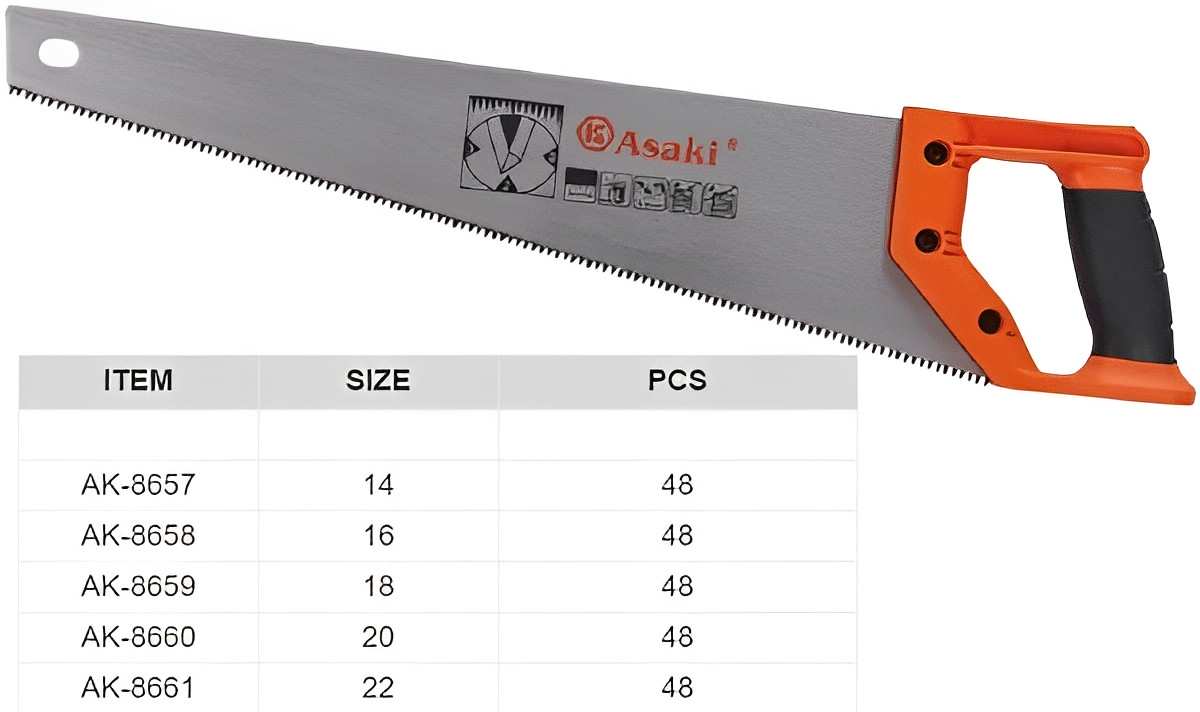 Hình ảnh 8 của mặt hàng Cưa gỗ cầm tay (cán nhựa dẻo ABS) 14''/350mm AK-8657