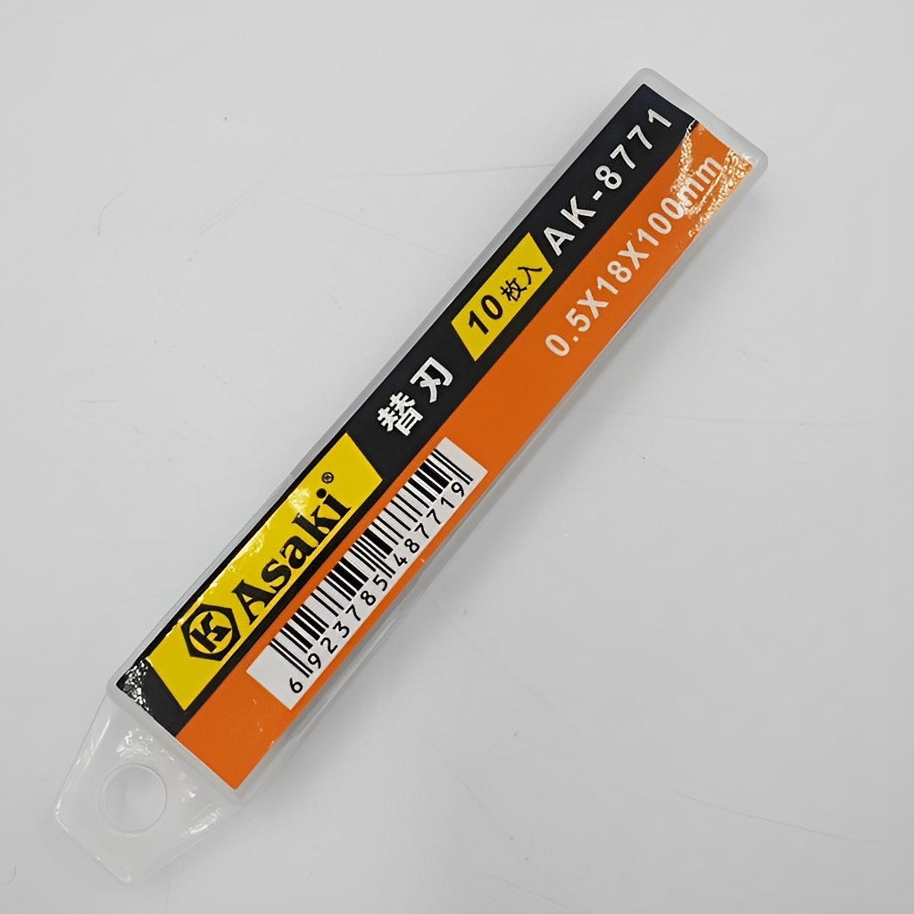 Hình ảnh 4 của mặt hàng Lưỡi dao rọc giấy 100 x 18 x 0.5mm 14 sọc Asaki AK-8771