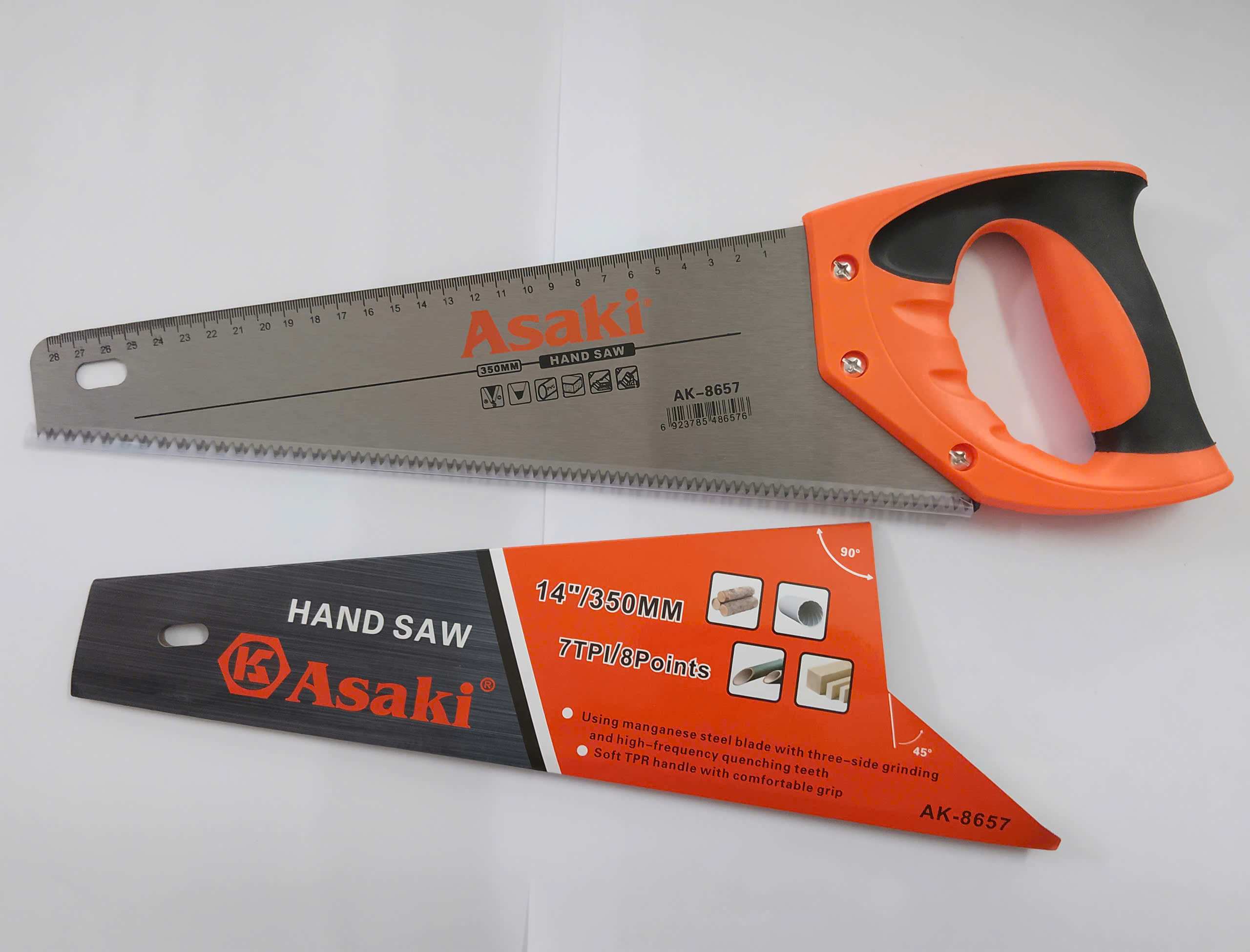 Hình ảnh 18 của mặt hàng Cưa gỗ cầm tay (cán nhựa dẻo ABS) 14''/350mm AK-8657