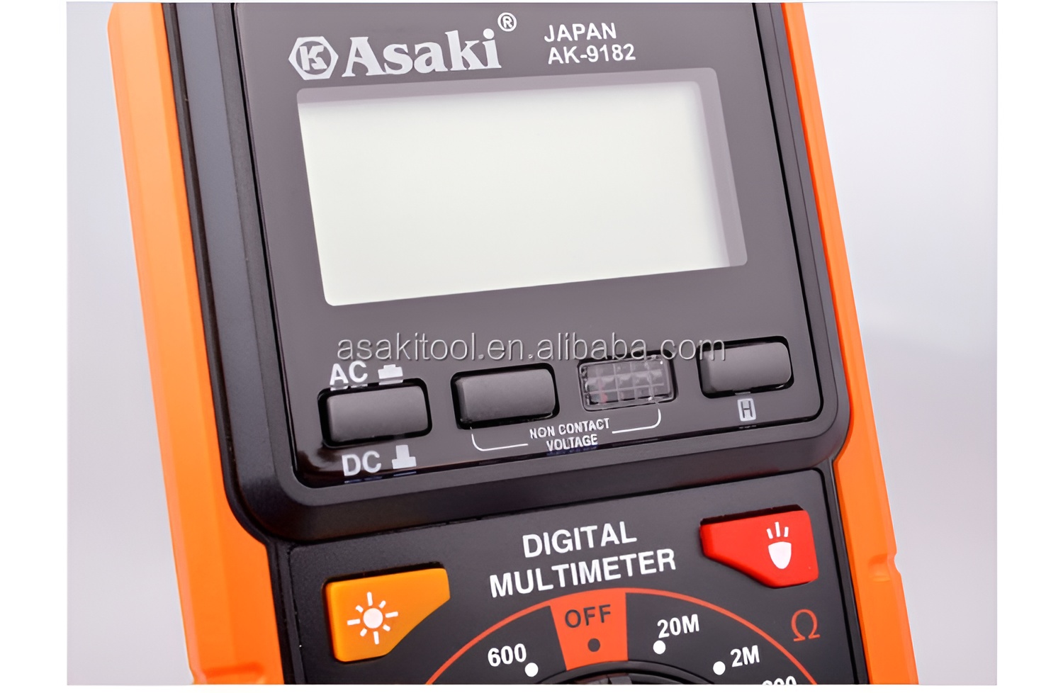Hình ảnh 6 của mặt hàng Đồng hồ đo điện vạn năng cao cấp DC & AC: 600V - 100µV ADC: 10A - 10µA Ω: 20MΩ - 0.1Ω 0F: (7520F - 18320F) - 10F 3½ Digit LCD Asaki AK-9182