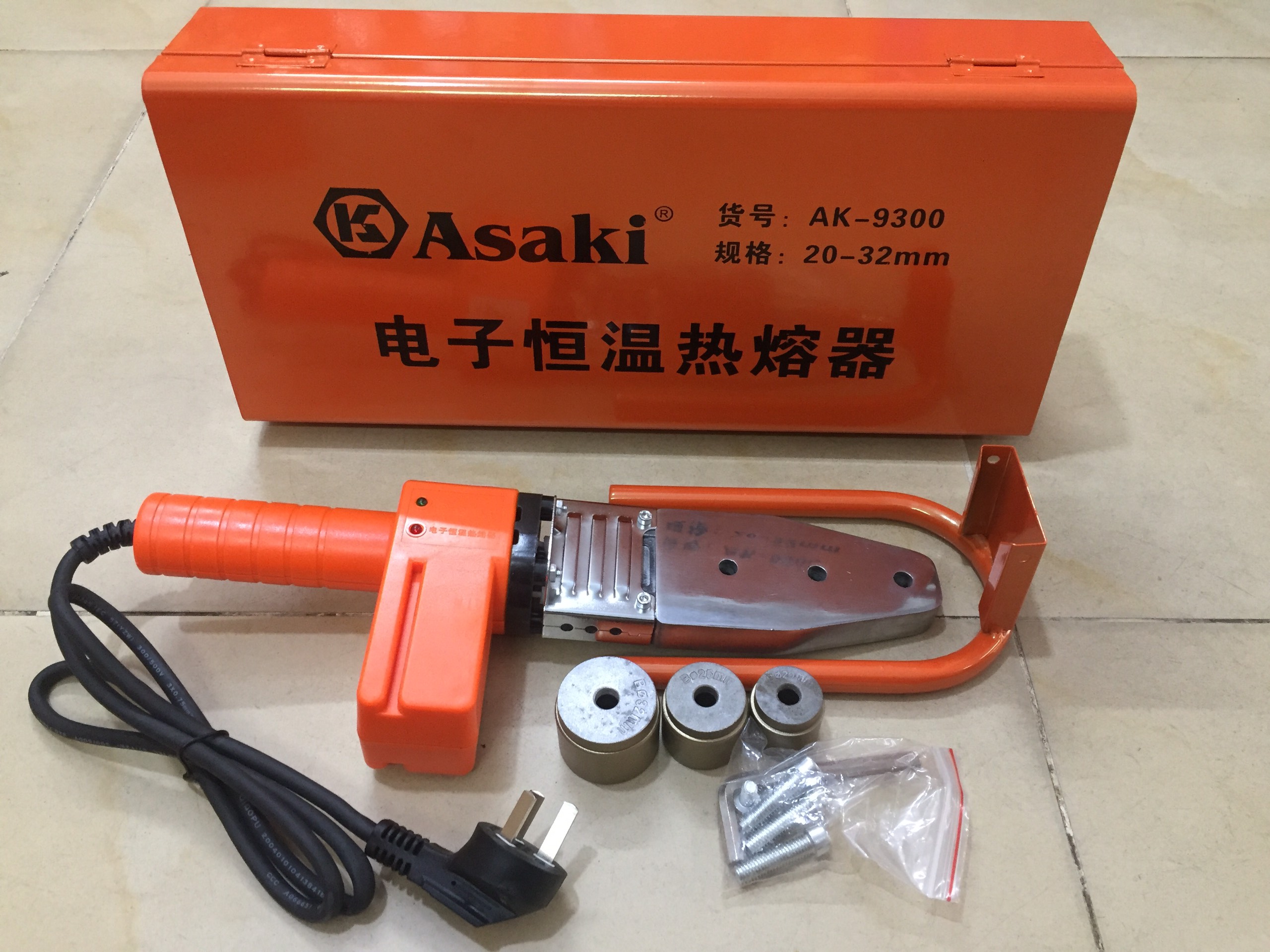 Hình ảnh 4 của mặt hàng Máy hàn ống nhựa chịu nhiệt PP-R Φ20mm - Φ25mm - Φ32mm 600W Asaki AK-9300
