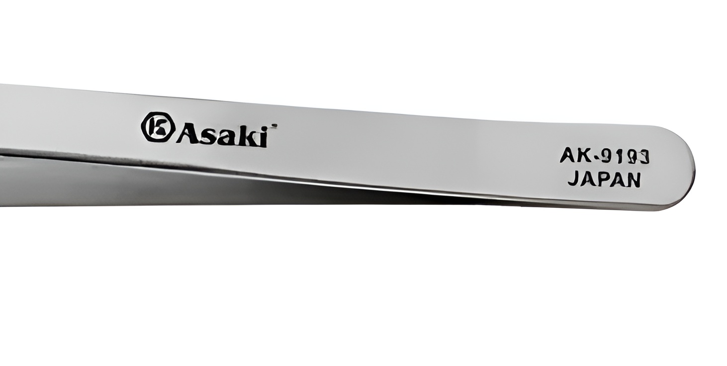 Hình ảnh 4 của mặt hàng Nhíp inox gắp linh kiện mũi bằng 120 x 9 x 2mm Asaki AK-9193