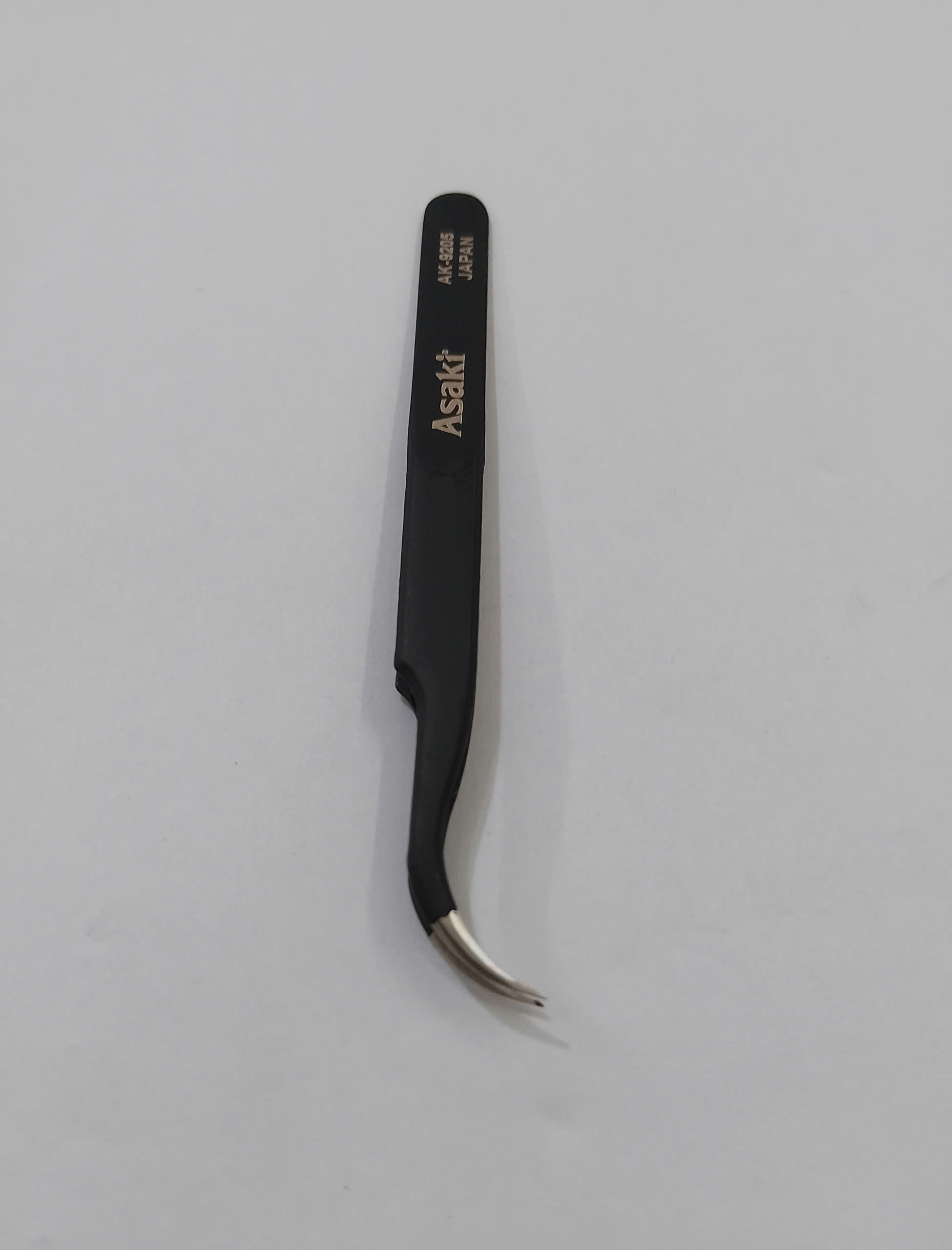Hình ảnh 11 của mặt hàng Nhíp gắp linh kiện mũi cong (chống tĩnh điện) 120 x 9 x 2mm Asaki AK-9205
