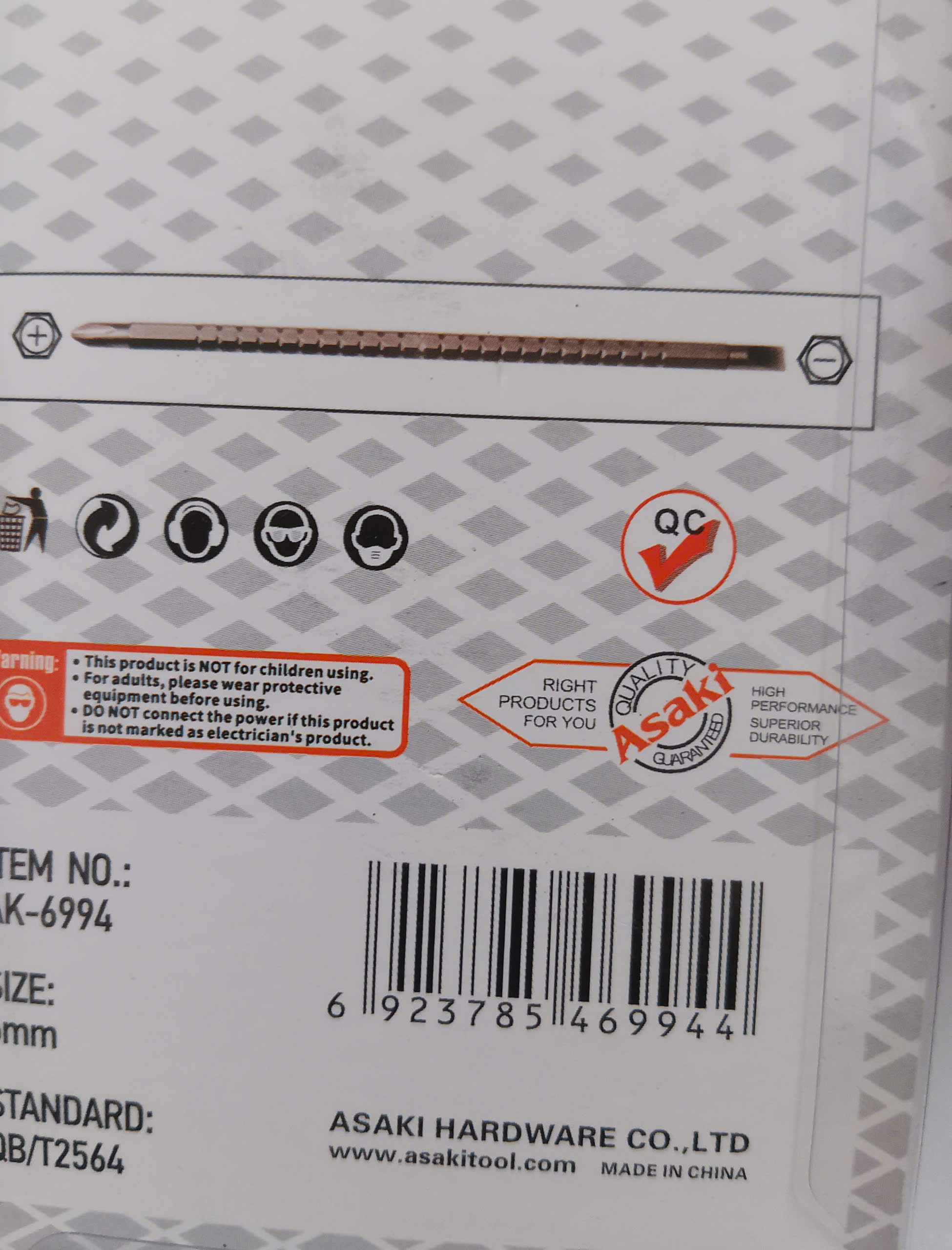 Hình ảnh 11 của mặt hàng Tua vít thép 2 đầu (có thể điều chỉnh chiều dài) Φ6mm Asaki AK-6994
