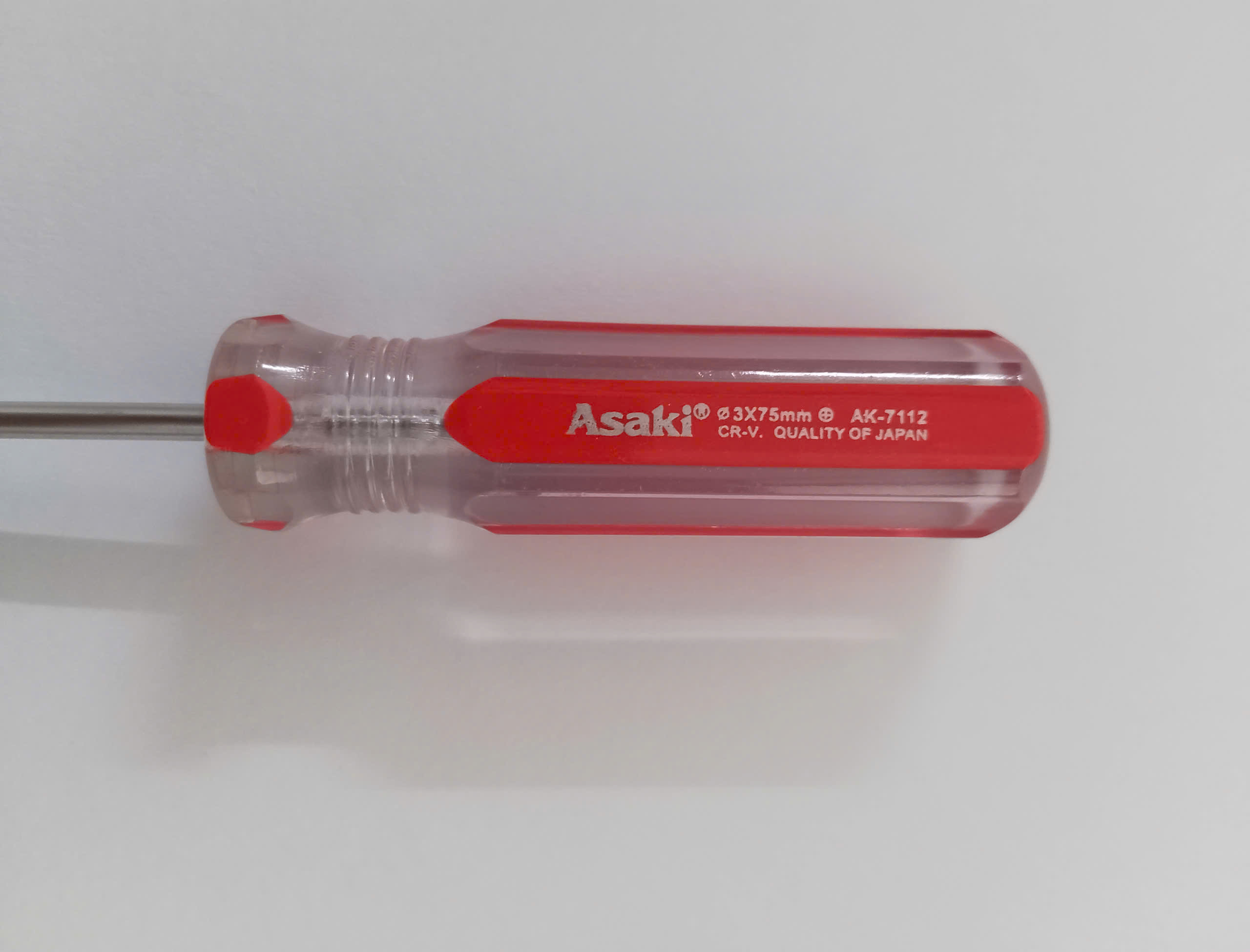 Hình ảnh 9 của mặt hàng Tua vít thép cán nhựa trong 3 x 75mm (-) Asaki AK-7113
