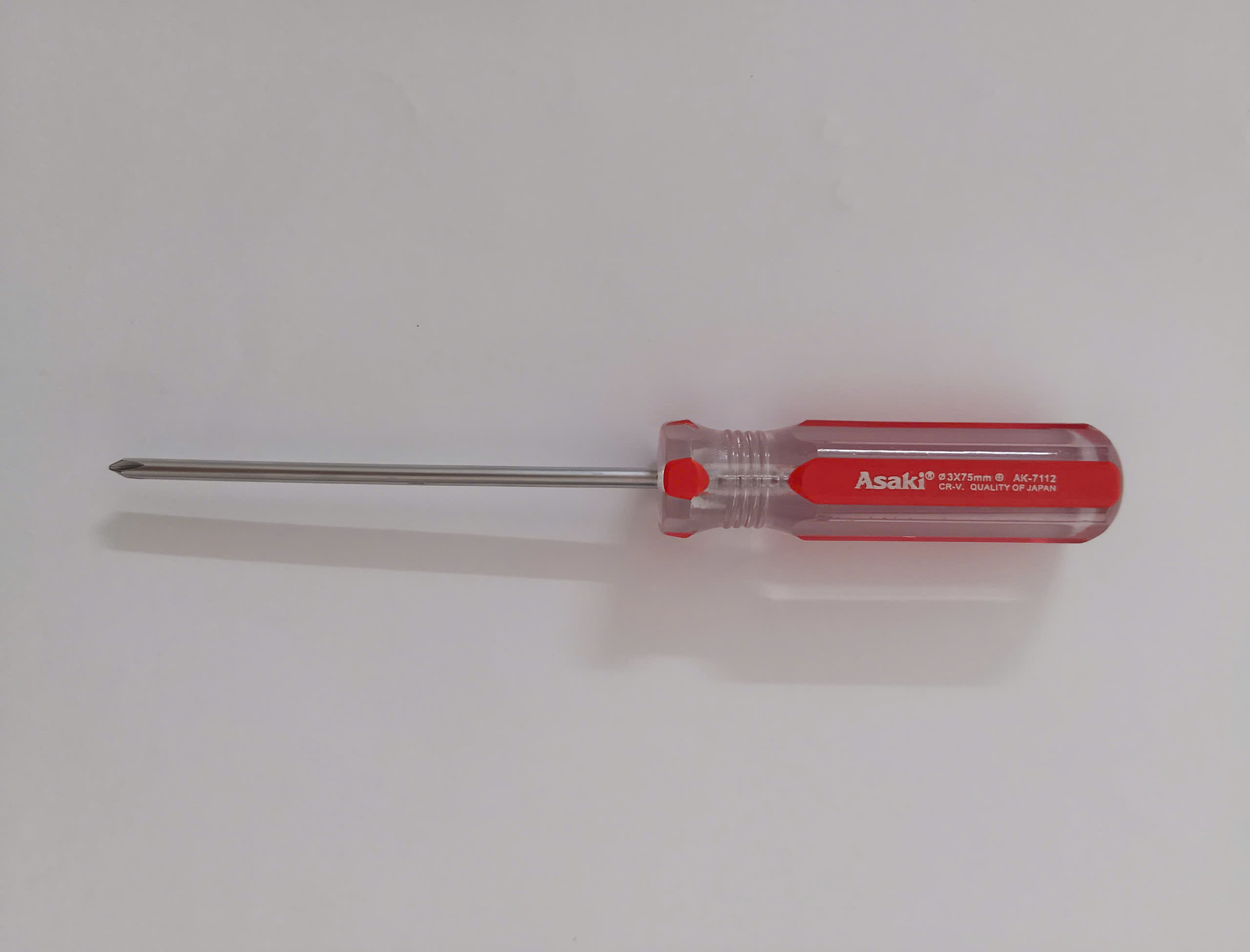 Hình ảnh 10 của mặt hàng Tua vít thép cán nhựa trong 3 x 75mm (-) Asaki AK-7113
