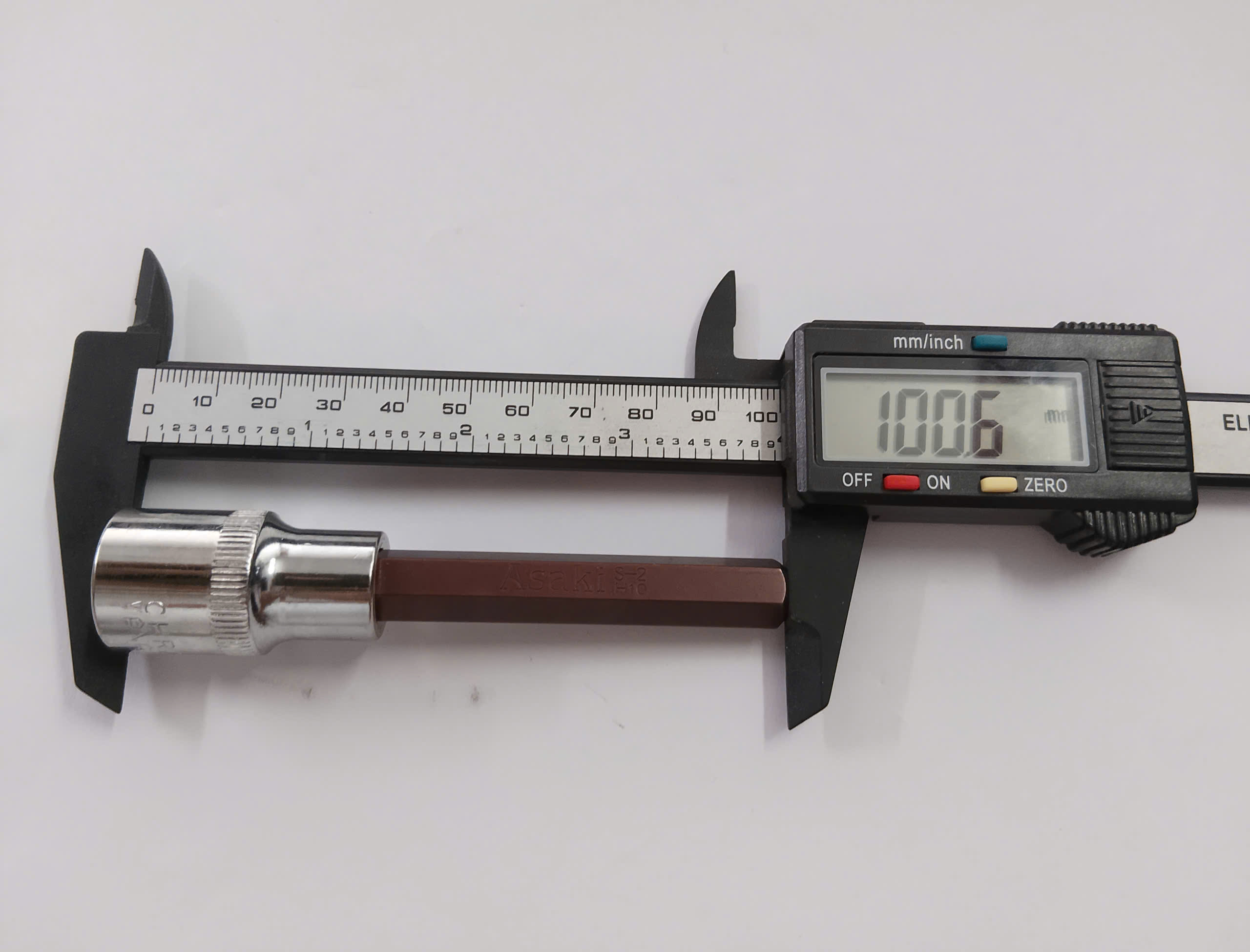 Hình ảnh 22 của mặt hàng Đầu tuýp gắn mũi lục giác dài (thép hợp kim cao cấp S2) H10 x 100mm Asaki AK-7230