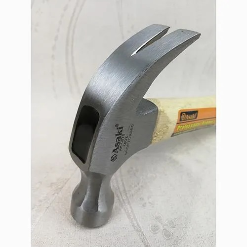 Hình ảnh 7 của mặt hàng Búa nhổ đinh cán gỗ 16 OZ / 454gr Asaki AK-0370