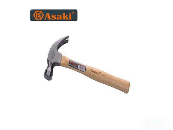 Hình ảnh 9 của mặt hàng Búa nhổ đinh cán gỗ 16 OZ / 454gr Asaki AK-0370