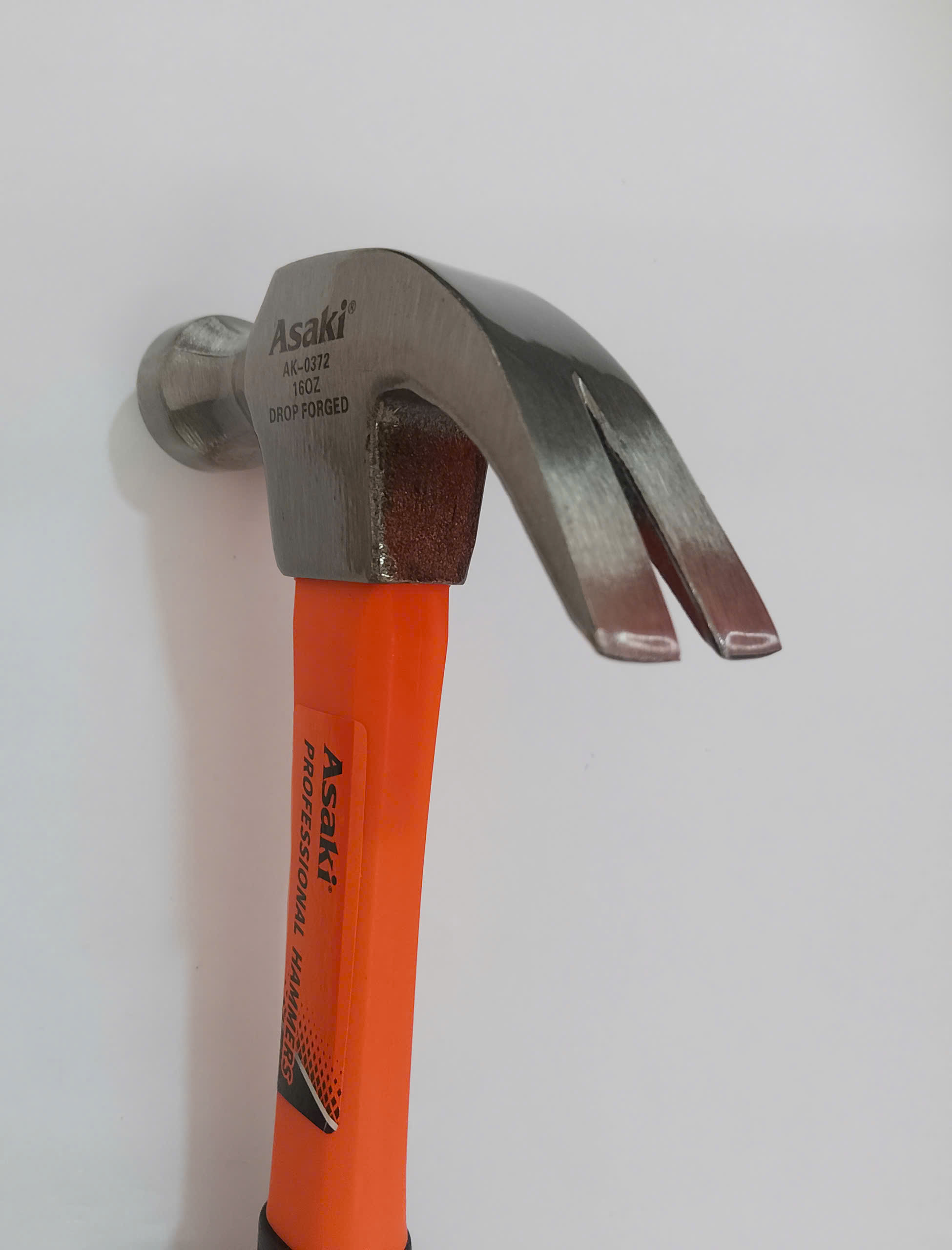 Hình ảnh 14 của mặt hàng Búa nhổ đinh cán nhựa 16 OZ / 454gr Asaki AK-0372