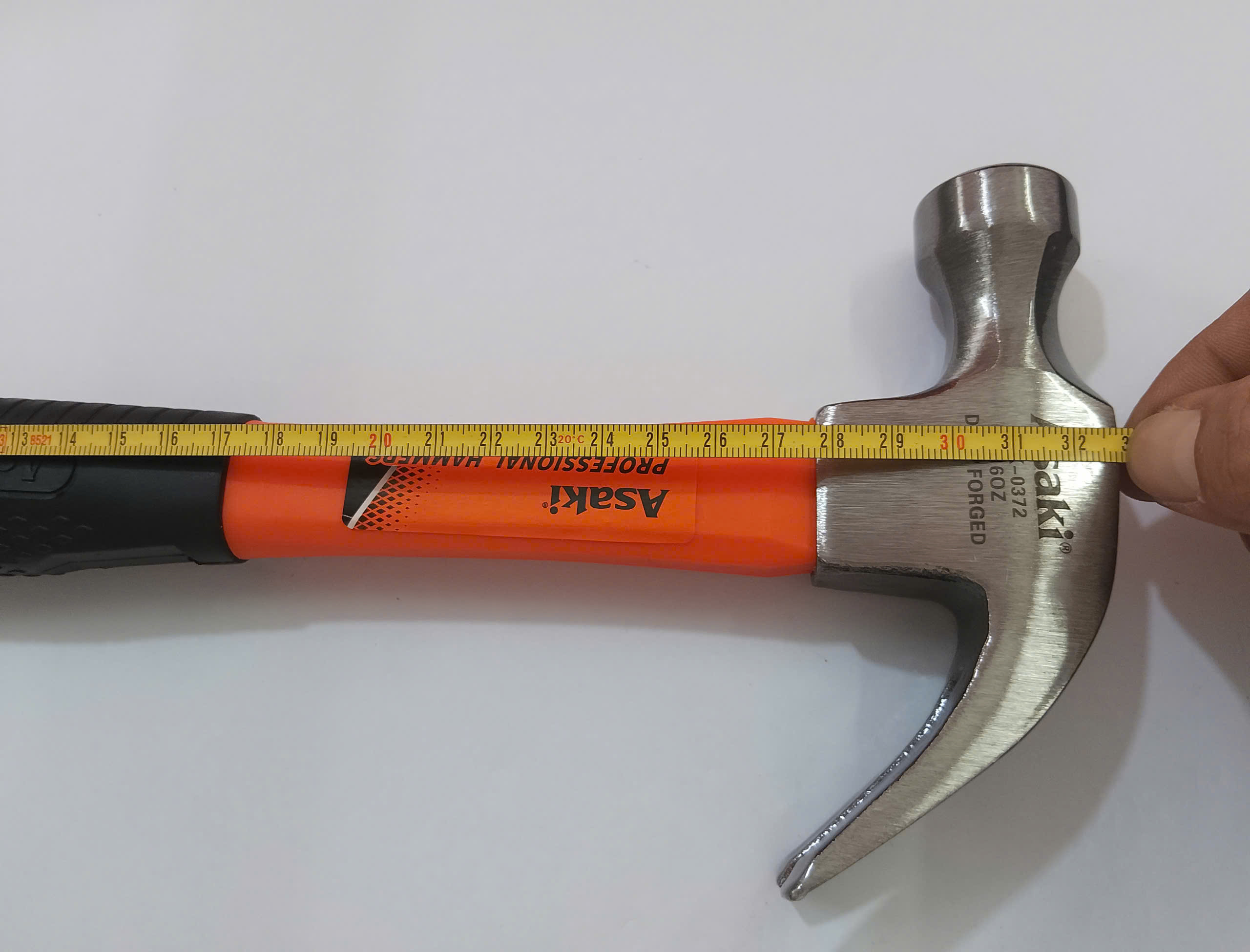 Hình ảnh 17 của mặt hàng Búa nhổ đinh cán nhựa 16 OZ / 454gr Asaki AK-0372