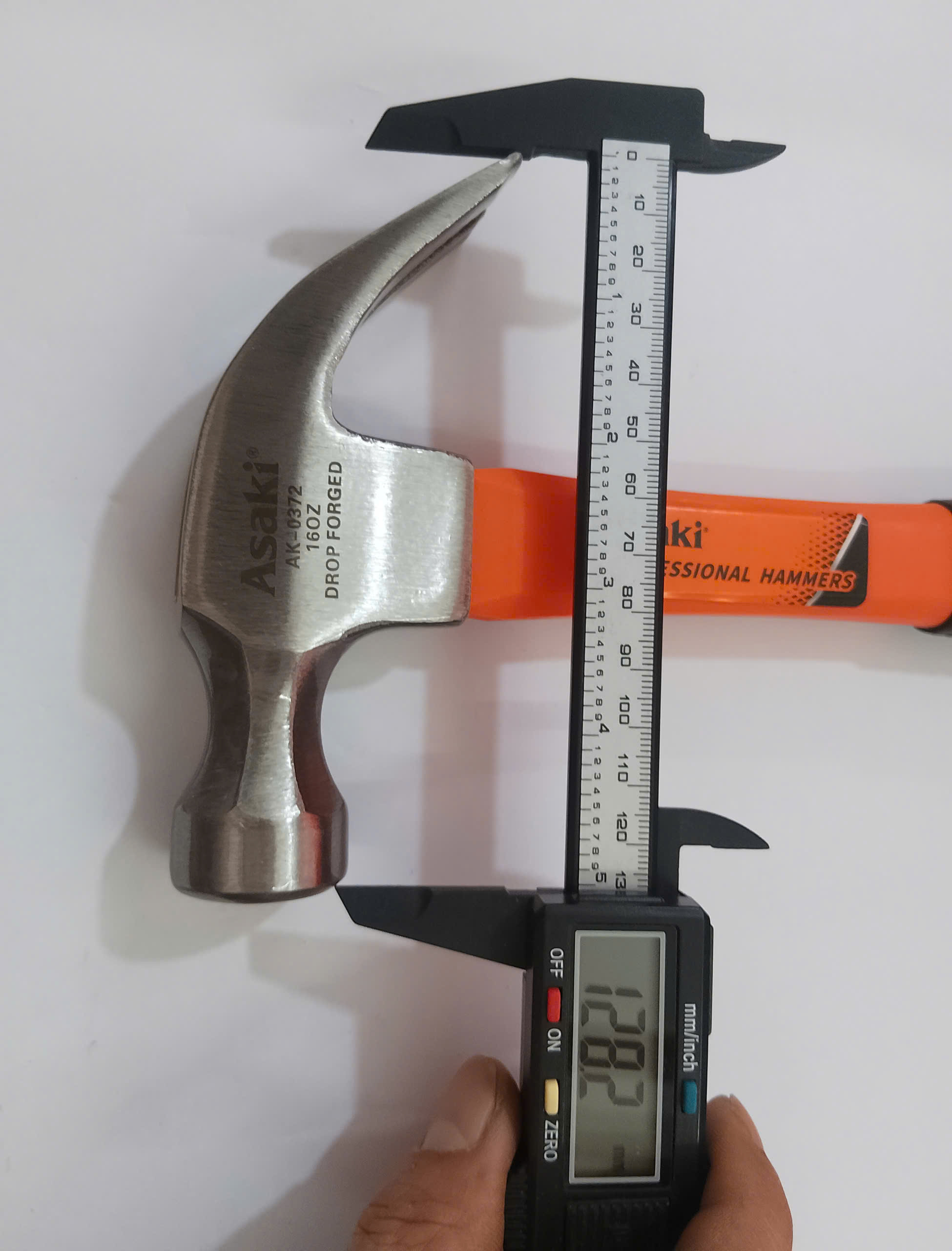 Hình ảnh 18 của mặt hàng Búa nhổ đinh cán nhựa 16 OZ / 454gr Asaki AK-0372