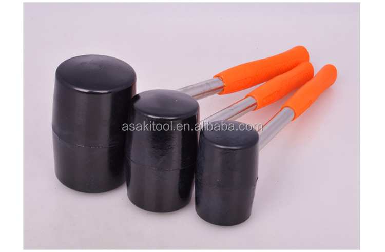 Hình ảnh 3 của mặt hàng Búa cao su đen cán nhựa cao cấp 750G Asaki AK-9728