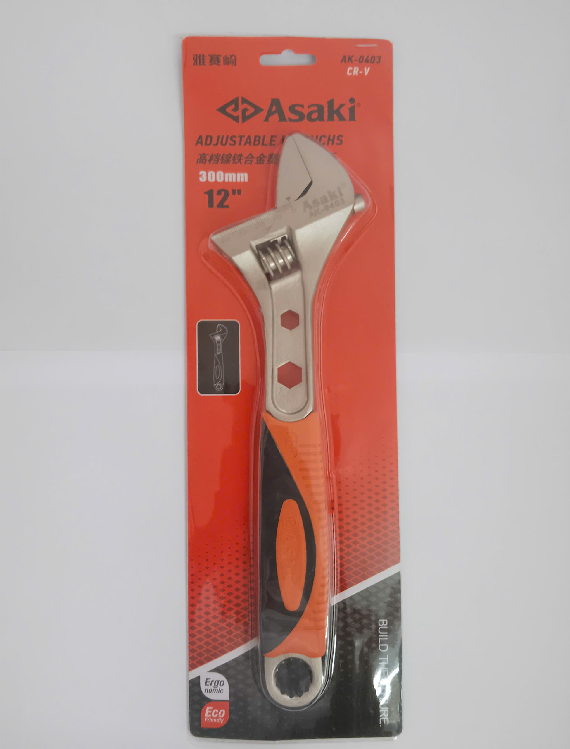 Hình ảnh 13 của mặt hàng Mỏ lết cao cấp Cán bọc nhựa chống trượt (hợp kim niken-sắt) 12''/300mm Asaki AK-0403