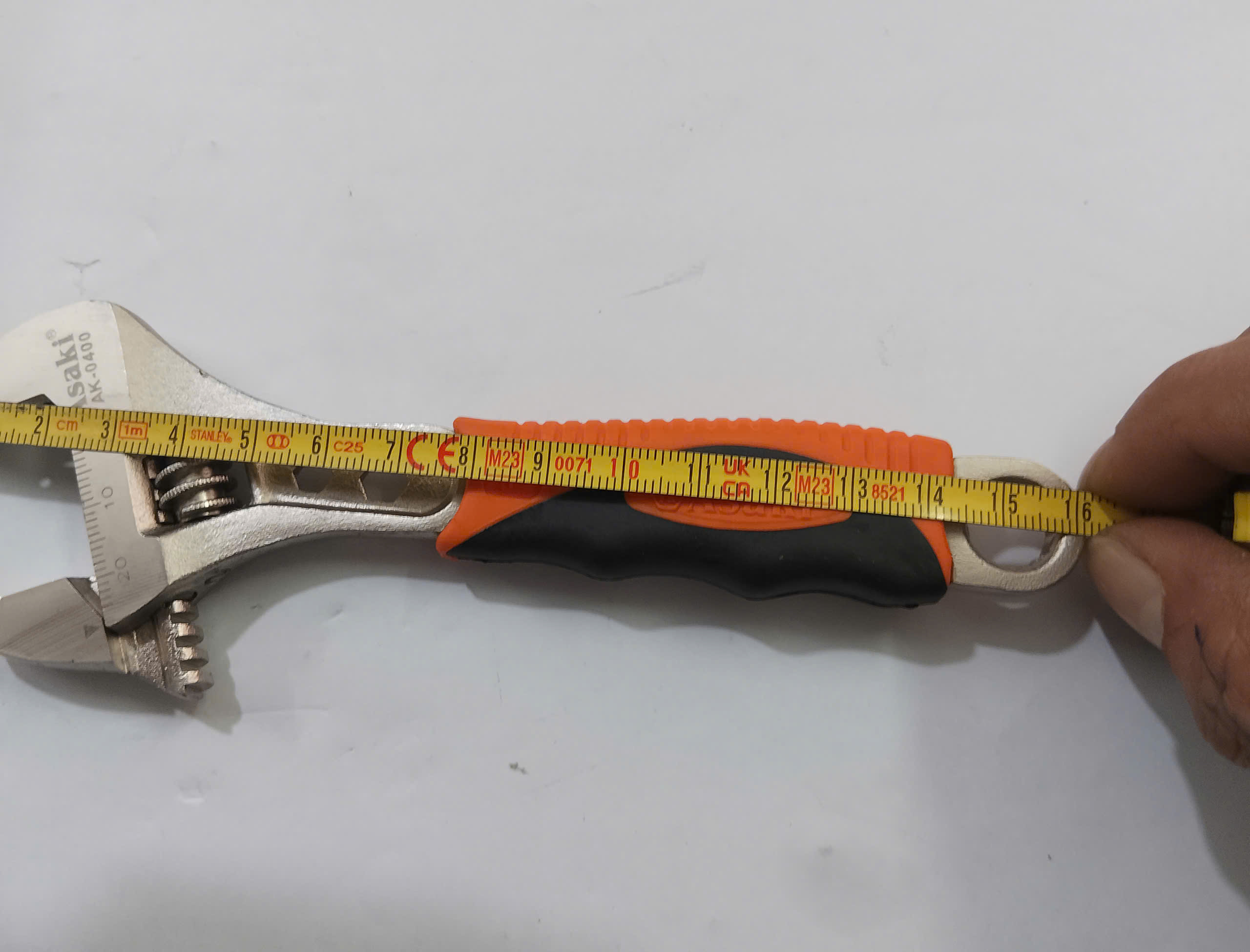 Hình ảnh 18 của mặt hàng Mỏ lết cao cấp Cán bọc nhựa chống trượt (hợp kim niken-sắt) 6''/150mm Asaki AK-0400