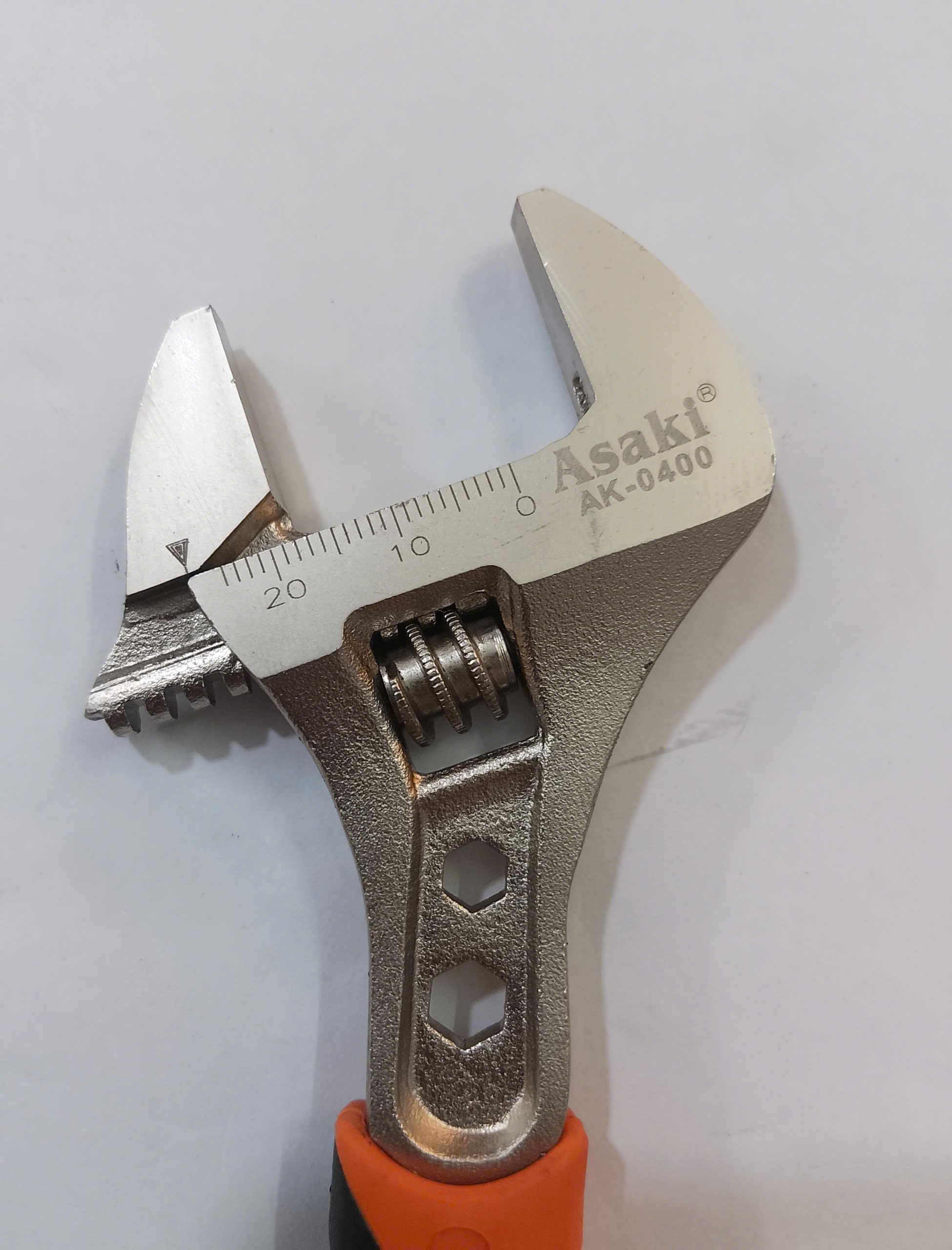 Hình ảnh 16 của mặt hàng Mỏ lết cao cấp Cán bọc nhựa chống trượt (hợp kim niken-sắt) 6''/150mm Asaki AK-0400