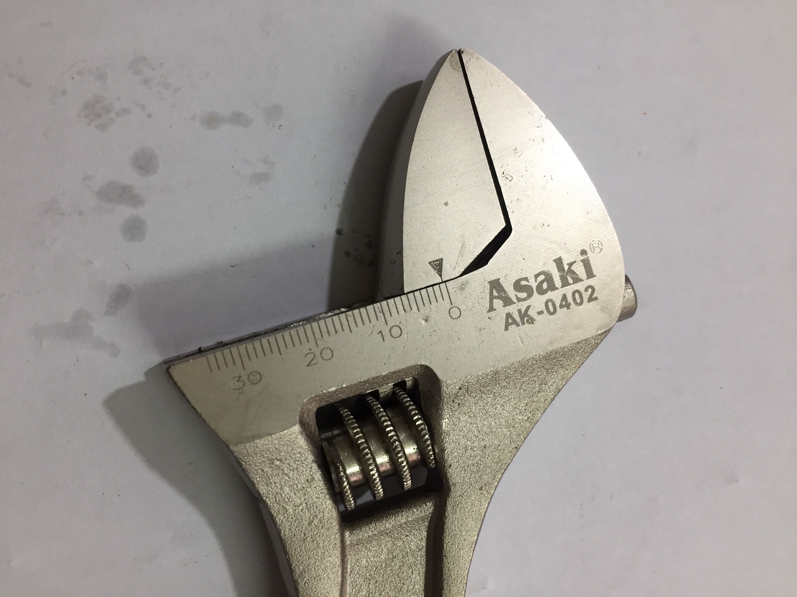 Hình ảnh 15 của mặt hàng Mỏ lết cao cấp Cán bọc nhựa chống trượt (hợp kim niken-sắt) 10''/250mm Asaki AK-0402