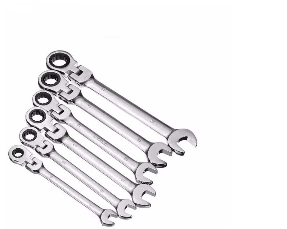 Hình ảnh 7 của mặt hàng Bộ cờ lê miệng vòng lắc léo 2 chiều 10 - 19mm (thép chrome vanadium) 7 cây Asaki AK-7734