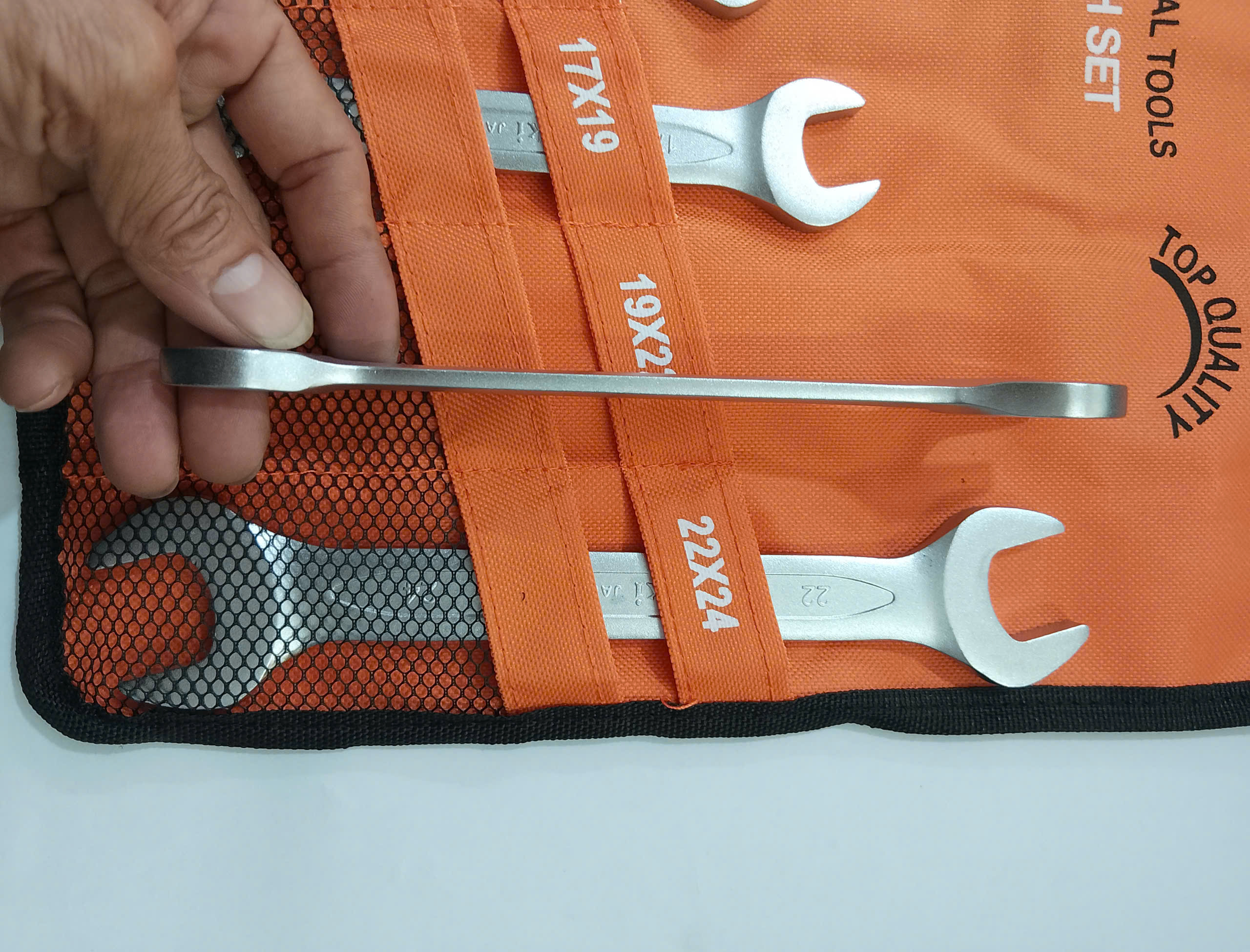 Hình ảnh 16 của mặt hàng Bộ cờ lê 2 đầu miệng 8 cây (xi mờ) Asaki AK-7508