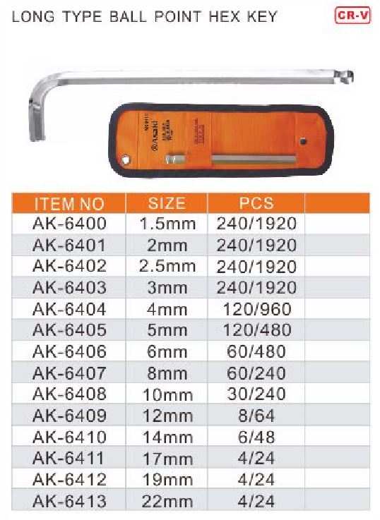 Hình ảnh 1 của mặt hàng Lục giác bi 1.5mm Asaki AK-6400