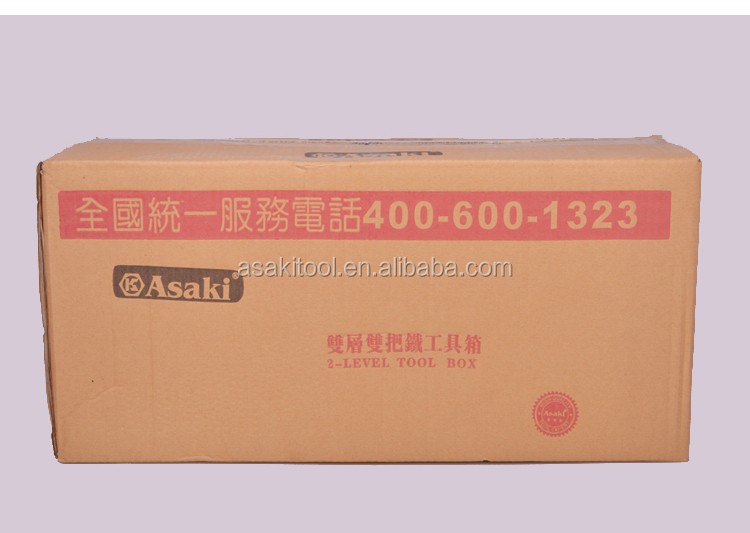 Hình ảnh 6 của mặt hàng Thùng đồ nghề bằng sắt 2 ngăn 50 x 20 x 18cm Asaki AK-9956