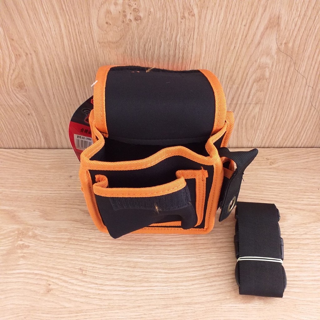 Hình ảnh 1 của mặt hàng Túi đeo thắt lưng đựng đồ nghề cao cấp (sử dụng chất liệu đặc biệt chống vật nhọn đâm thủng túi)" 7 ngăn Asaki AK-9984
