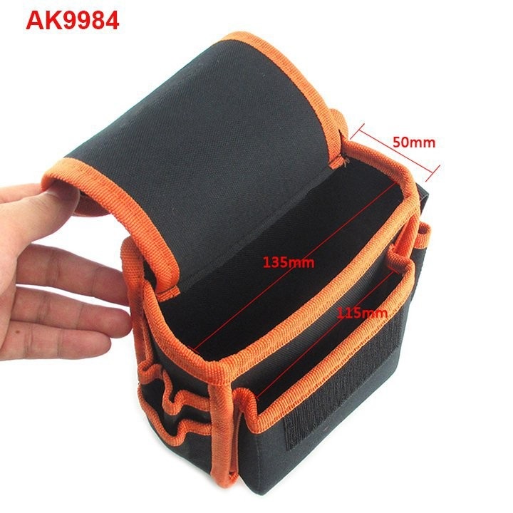 Hình ảnh 3 của mặt hàng Túi đeo thắt lưng đựng đồ nghề cao cấp (sử dụng chất liệu đặc biệt chống vật nhọn đâm thủng túi)" 7 ngăn Asaki AK-9984