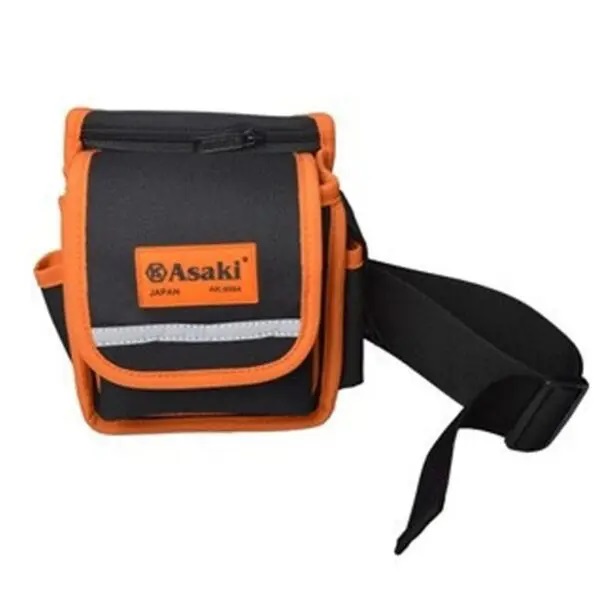 Hình ảnh 5 của mặt hàng Túi đeo thắt lưng đựng đồ nghề cao cấp (sử dụng chất liệu đặc biệt chống vật nhọn đâm thủng túi)" 7 ngăn Asaki AK-9984