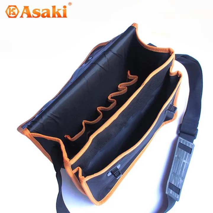 Hình ảnh 5 của mặt hàng Túi đeo vai đựng đồ nghề cao cấp (sử dụng chất liệu đặc biệt chống vật nhọn đâm thủng túi)" nhỏ Asaki AK-9987