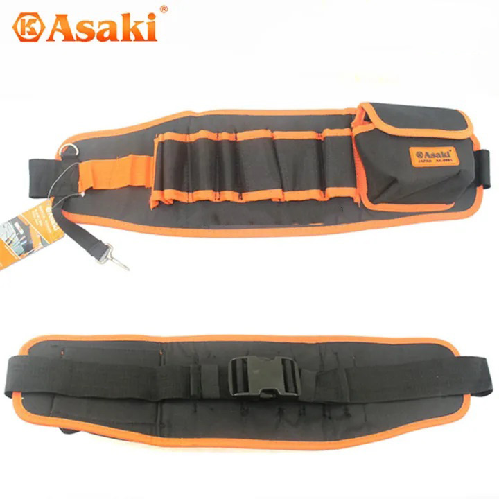 Hình ảnh 3 của mặt hàng Túi đeo thắt lưng đựng đồ nghề 8 ngăn 58 x 16 x 6cm Asaki AK-9991