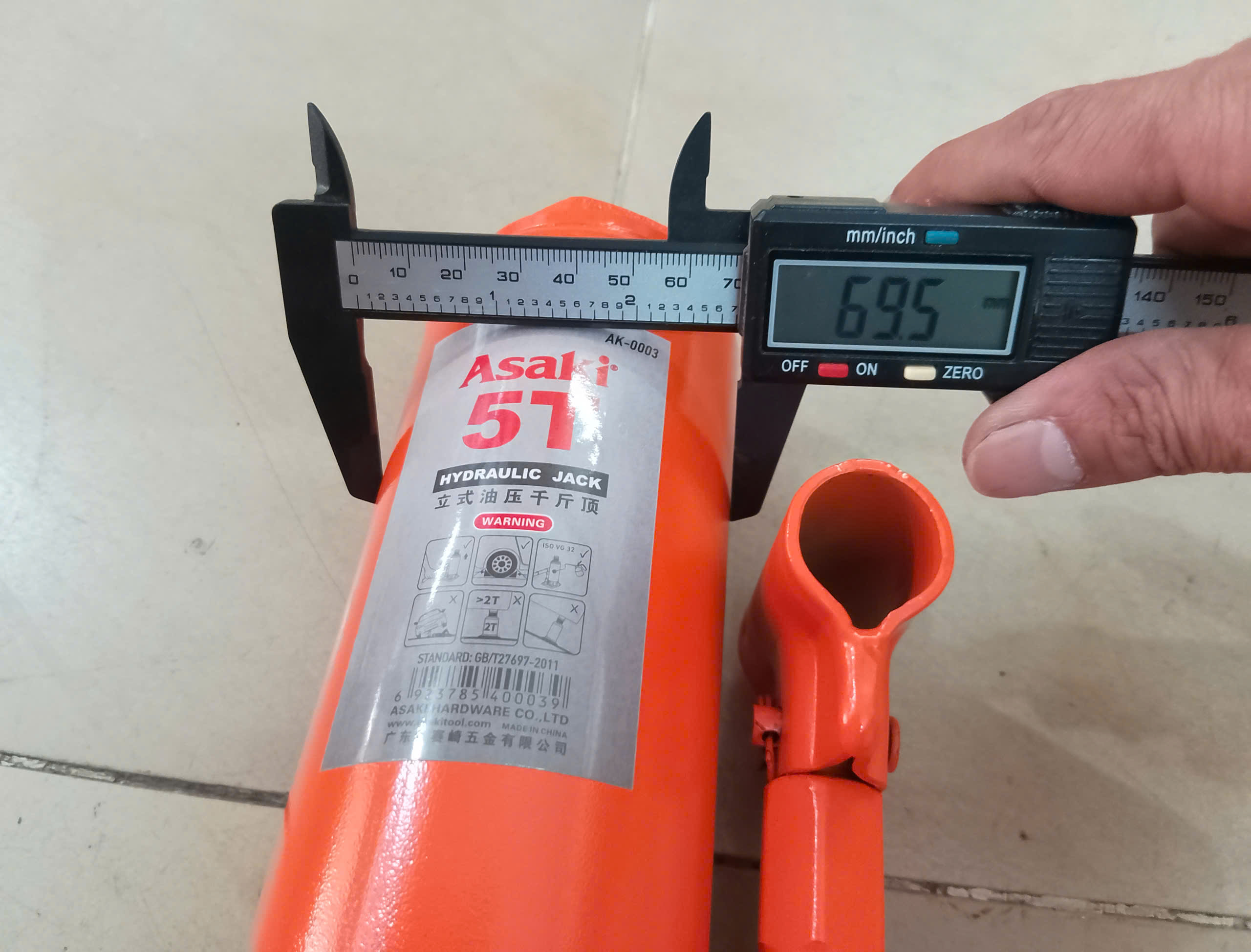 Hình ảnh 21 của mặt hàng Đội cam cao cấp 197mm - 125mm - 70mm " 5T Asaki AK-0003