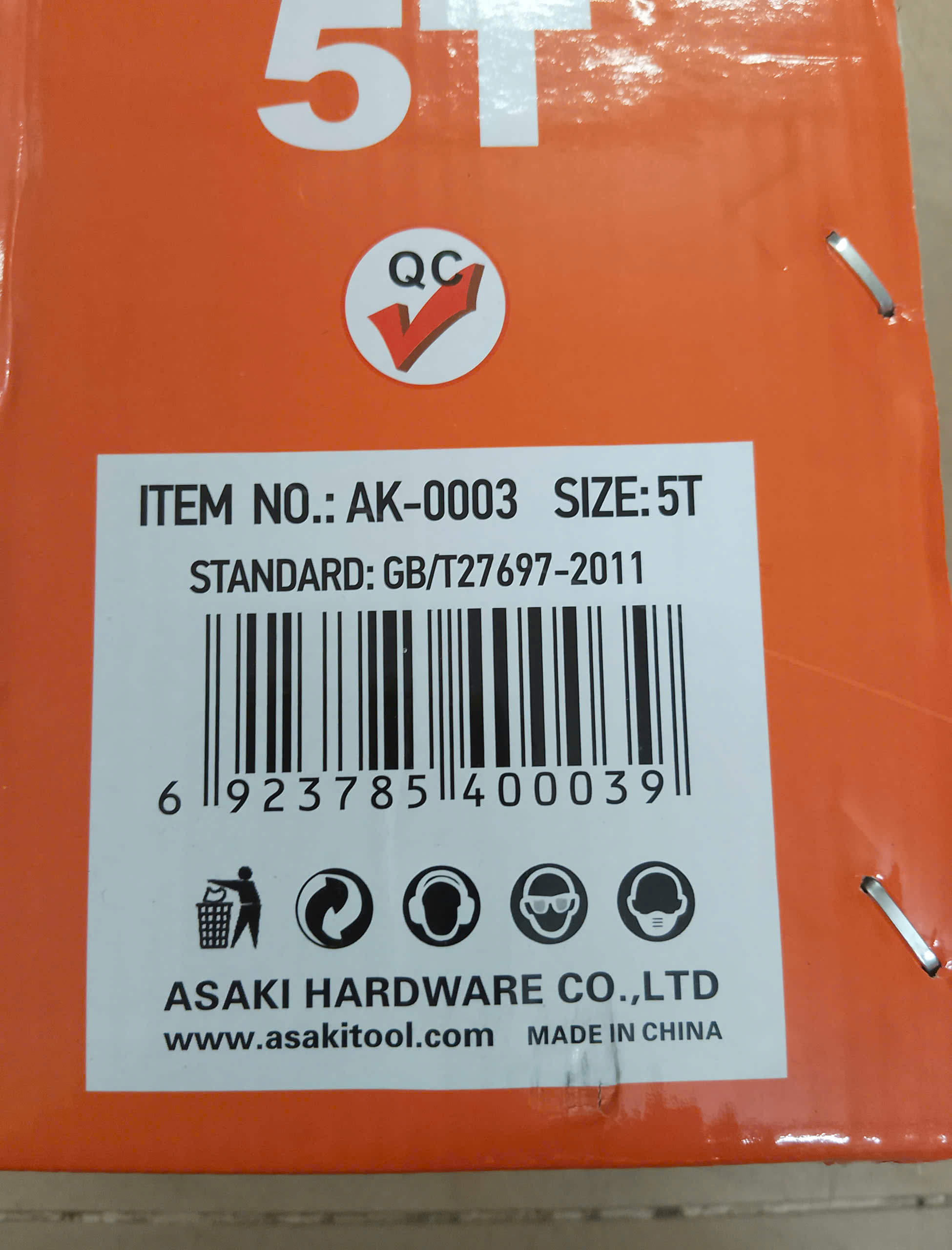 Hình ảnh 12 của mặt hàng Đội cam cao cấp 197mm - 125mm - 70mm " 5T Asaki AK-0003