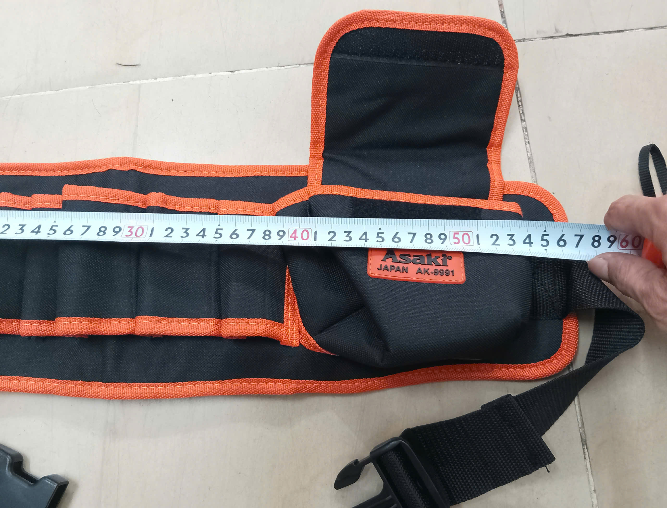 Hình ảnh 16 của mặt hàng Túi đeo thắt lưng đựng đồ nghề 8 ngăn 58 x 16 x 6cm Asaki AK-9991