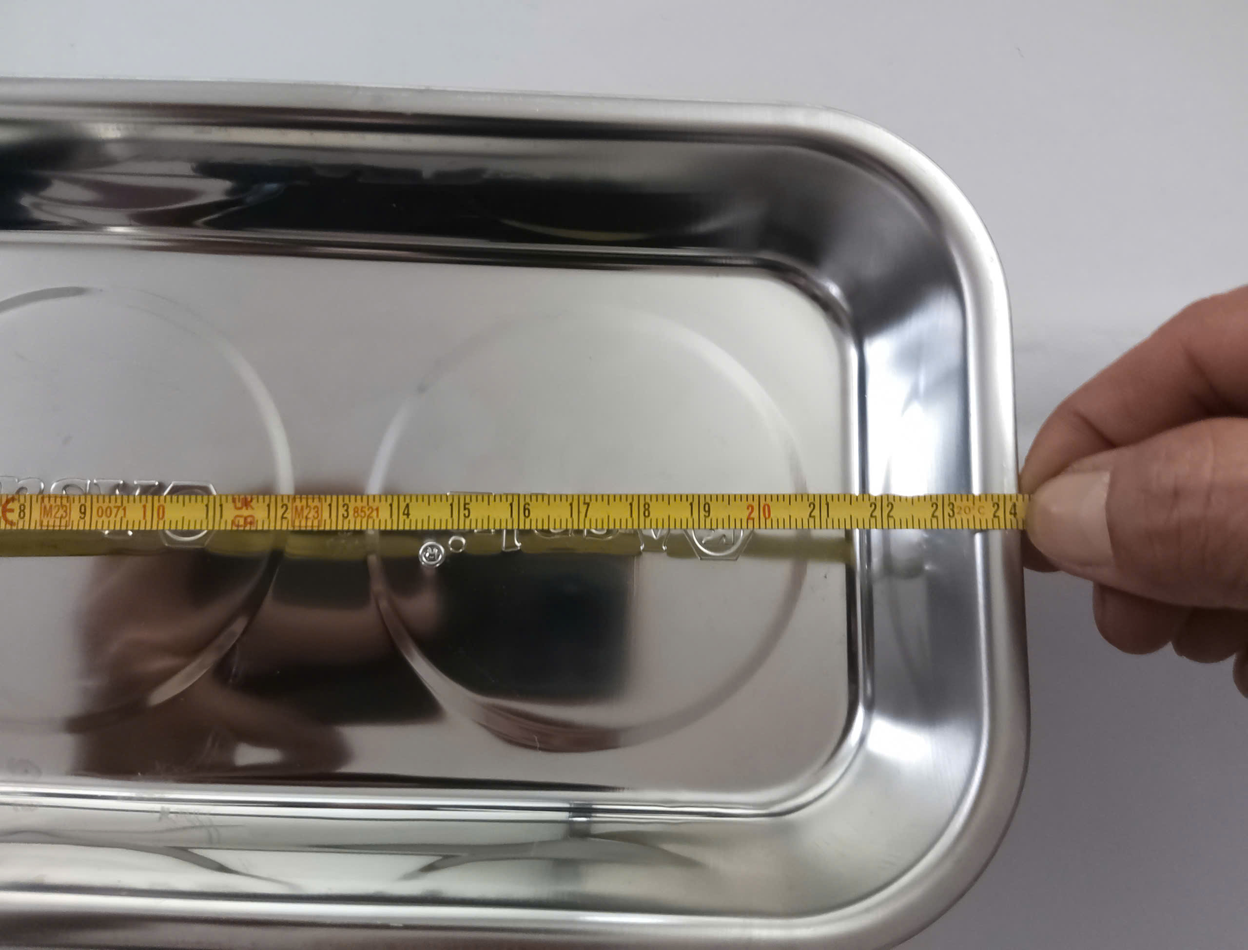 Hình ảnh 9 của mặt hàng Khay inox đựng linh kiện (có nam châm)" chữ nhật Asaki AK-1088