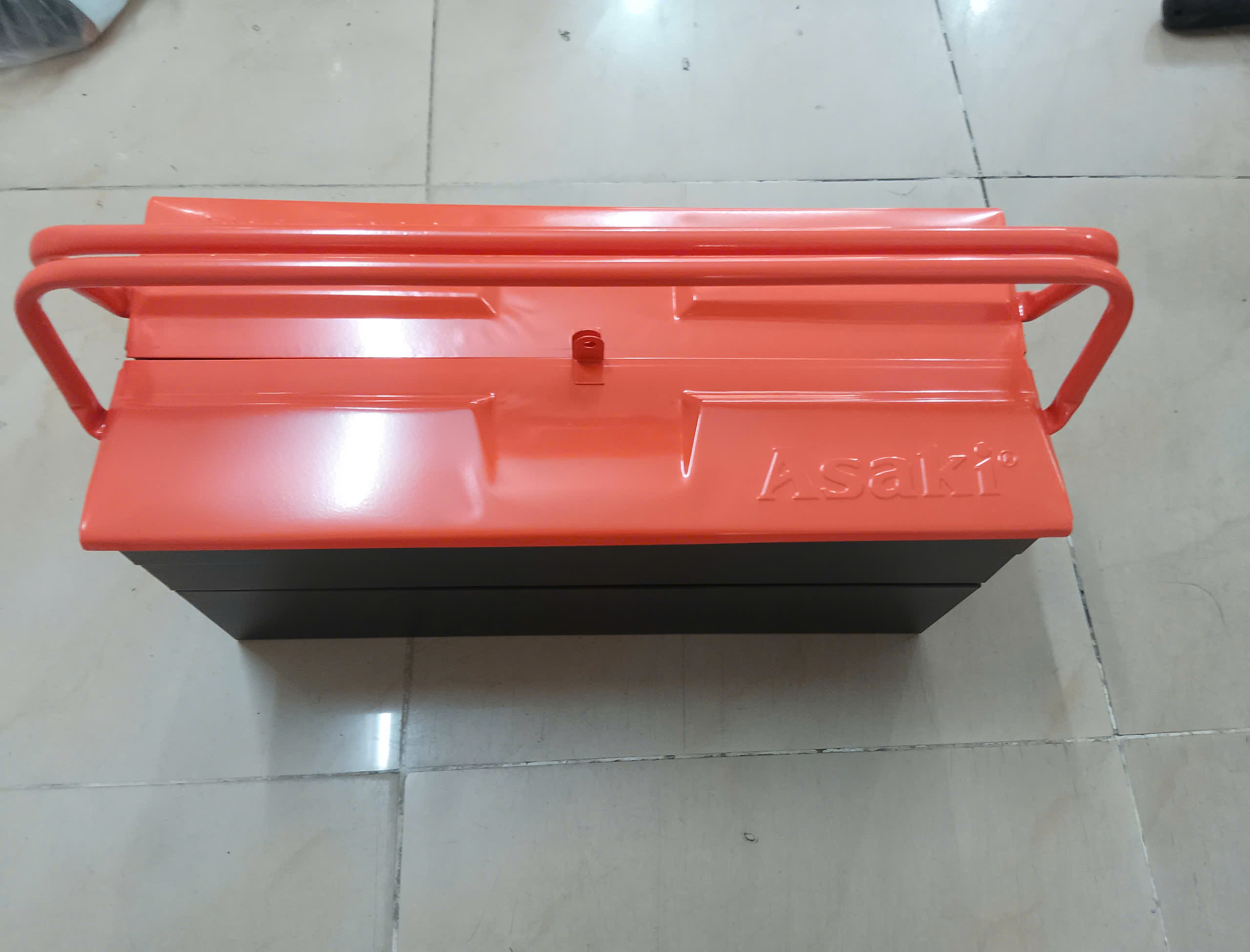 Hình ảnh 11 của mặt hàng Thùng đồ nghề bằng sắt 3 ngăn 50 x 20 x 23cm Asaki AK-9957