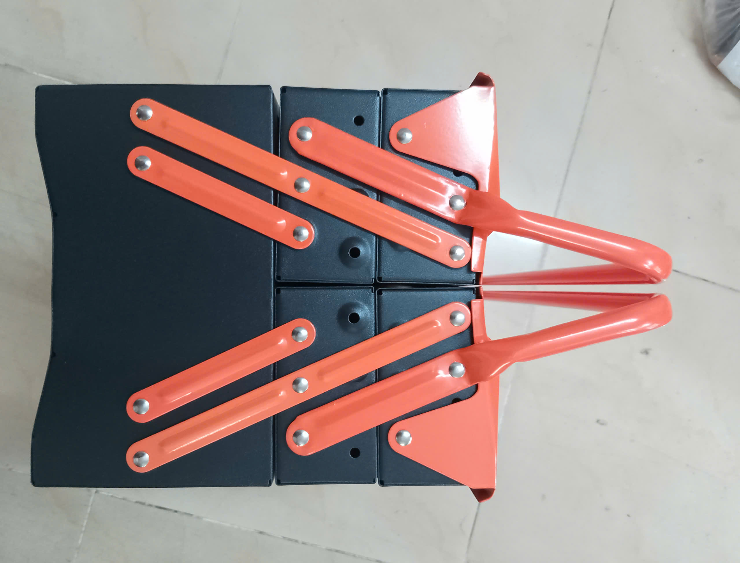 Hình ảnh 22 của mặt hàng Thùng đồ nghề bằng sắt 3 ngăn 50 x 20 x 23cm Asaki AK-9957