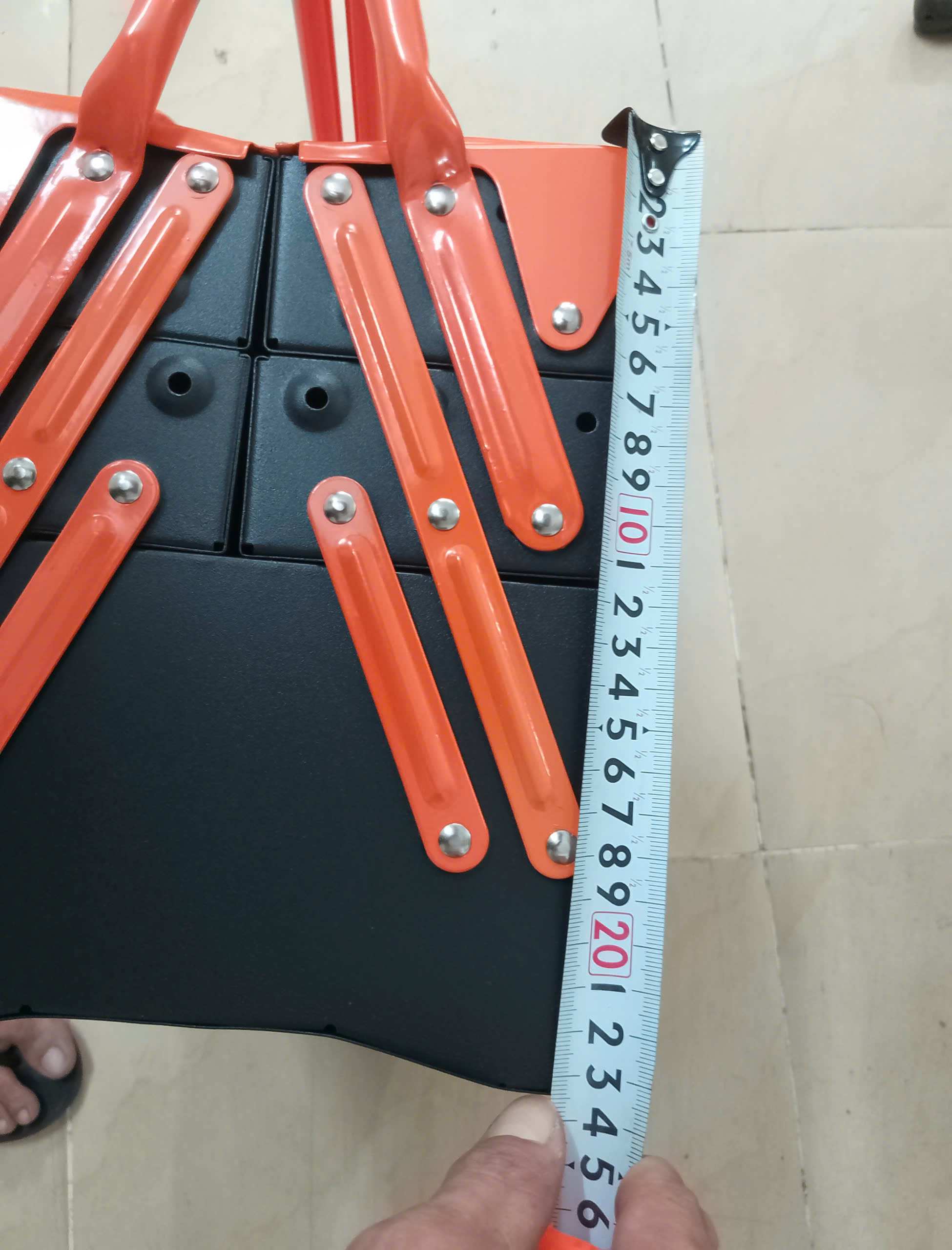 Hình ảnh 15 của mặt hàng Thùng đồ nghề bằng sắt 3 ngăn 50 x 20 x 23cm Asaki AK-9957