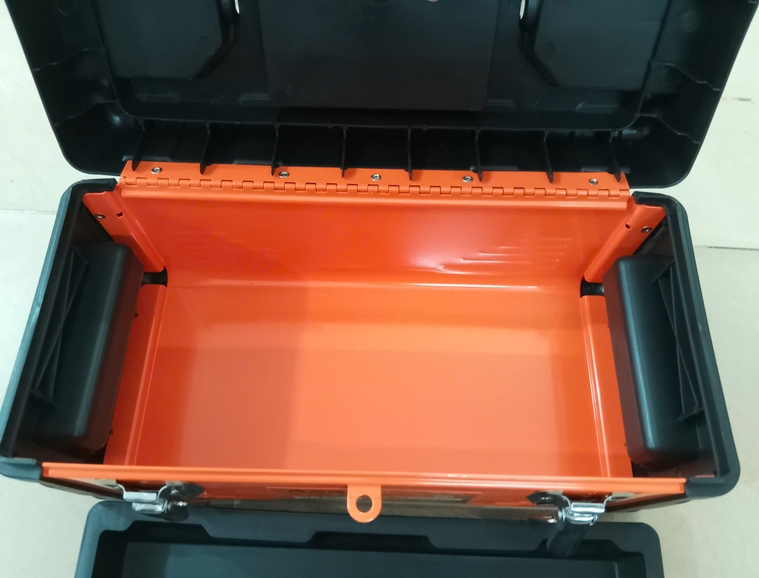 Hình ảnh 8 của mặt hàng Thùng đồ nghề vỏ nhựa, đáy sắt 36 x 17 x 18cm Asaki AK-9964