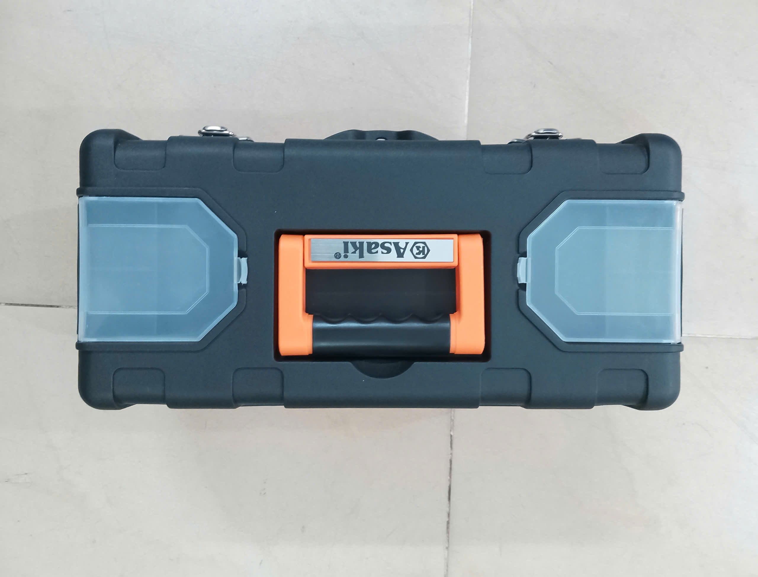 Hình ảnh 17 của mặt hàng Thùng đồ nghề vỏ nhựa, đáy sắt 36 x 17 x 18cm Asaki AK-9964