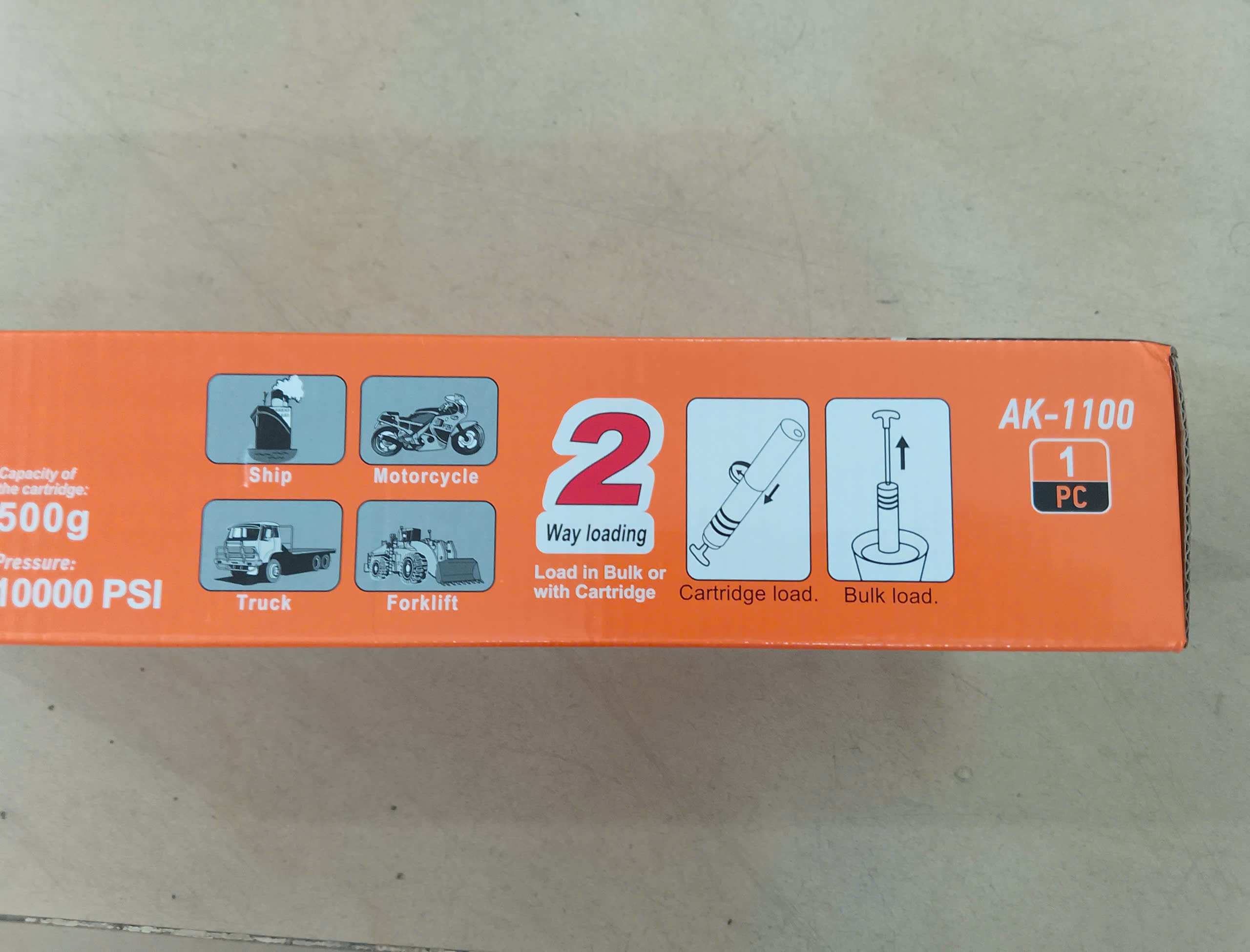 Hình ảnh 18 của mặt hàng Súng bơm mỡ 2 xy lanh cao cấp (áp lực lớn nhất 10000 PSI)" 500cc Asaki AK-1100