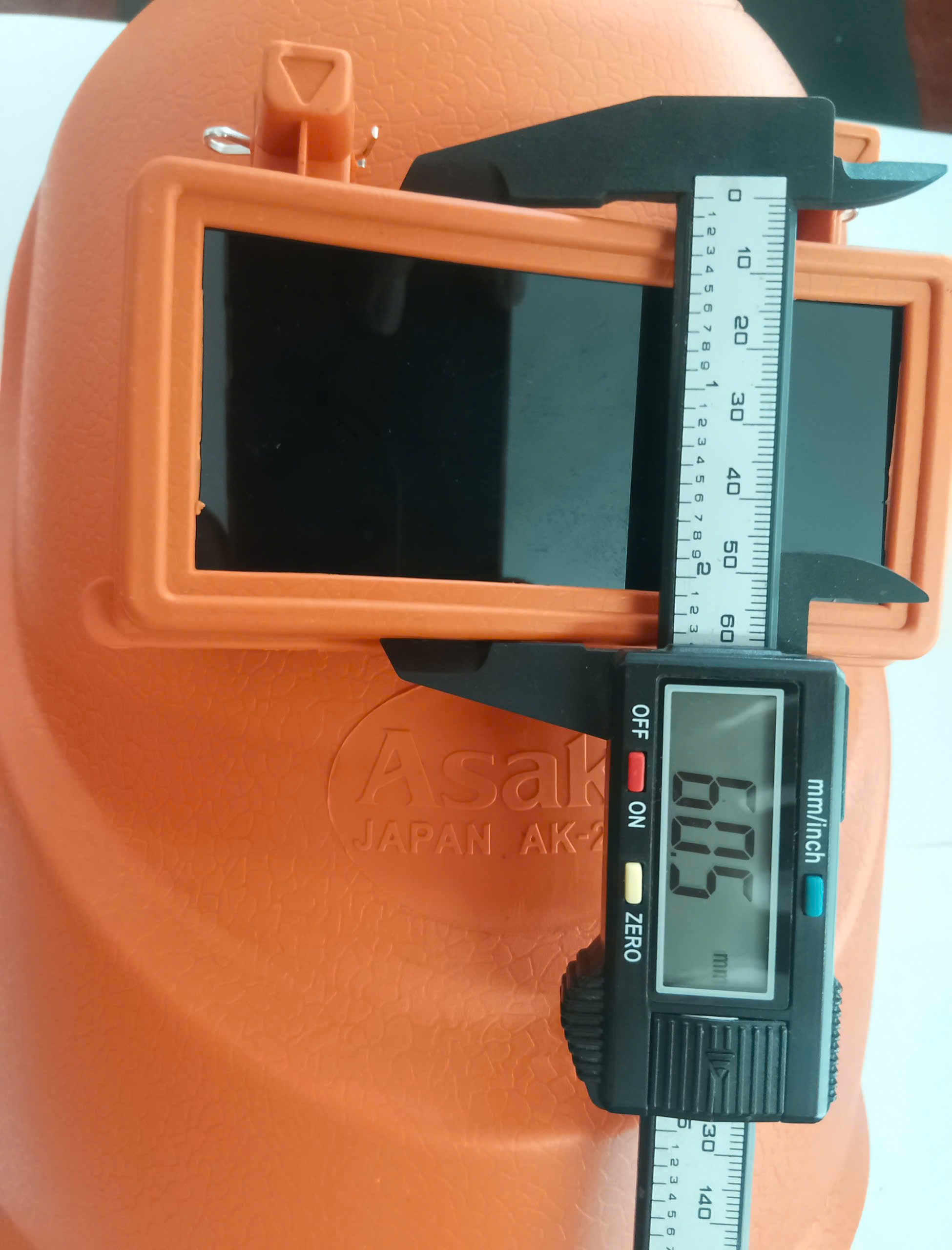 Hình ảnh 11 của mặt hàng Mặt nạ hàn cao cấp chống UV (nhựa PP chống va đập)" Màu cam Asaki AK-2034