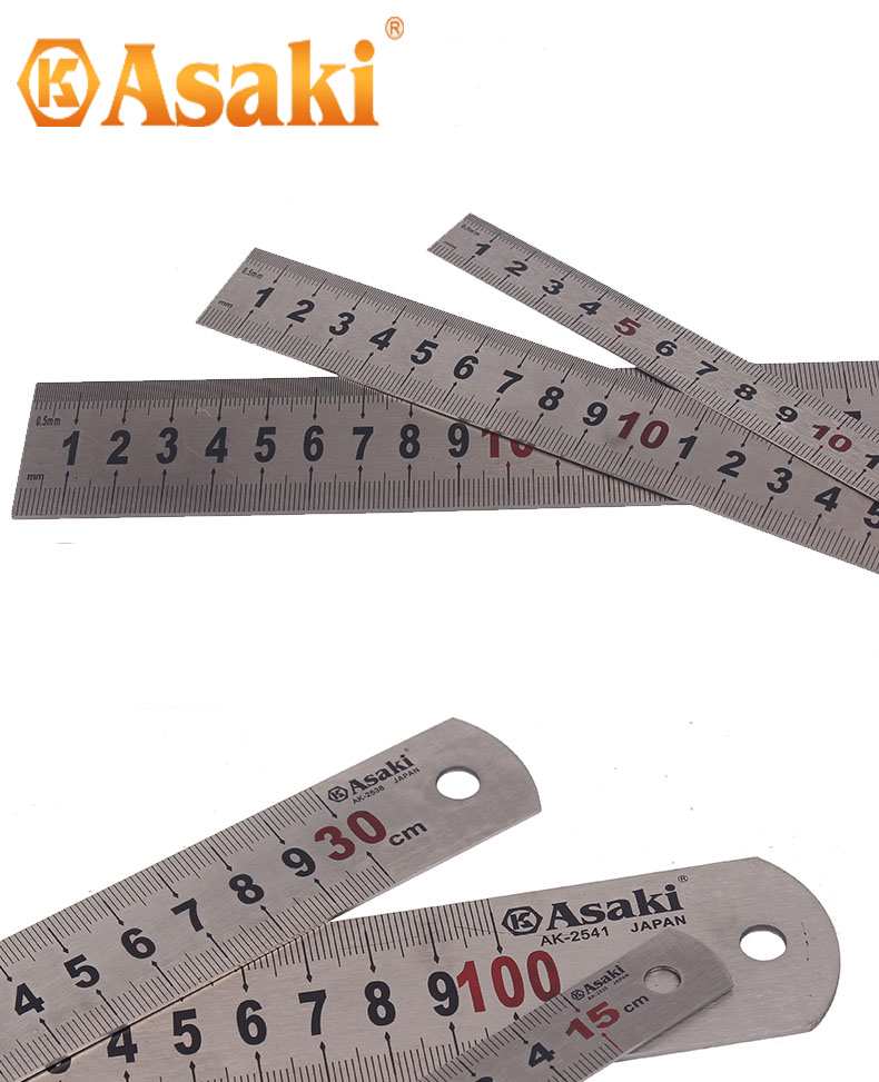 Hình ảnh 4 của mặt hàng Thước lá inox 500mm Asaki AK-2539