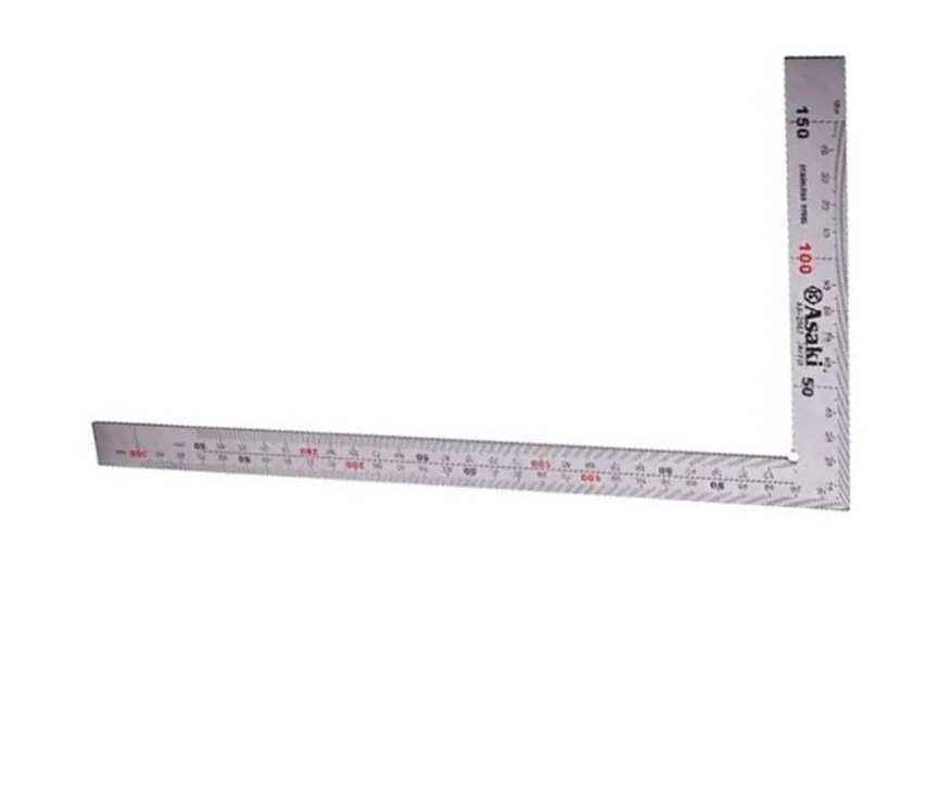 Hình ảnh 2 của mặt hàng Thước Eke cơ khí inox 15cm x 30cm Asaki AK-2582